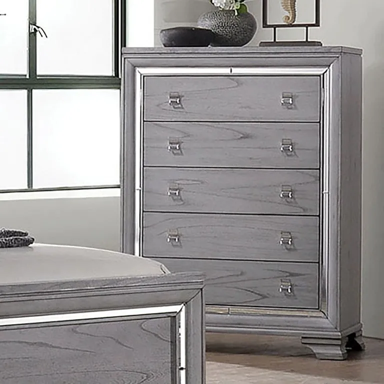 Alanis Light Gray 5-Piece Queen Bedroom Set - Image 6
