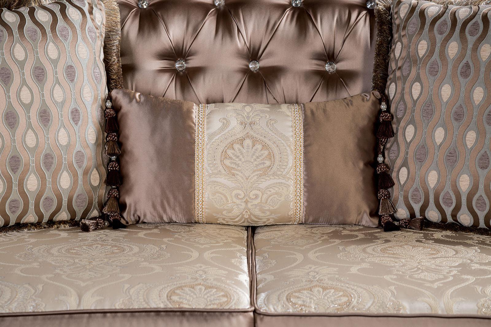 Albacete Dark Cherry/Brown Loveseat - Image 2