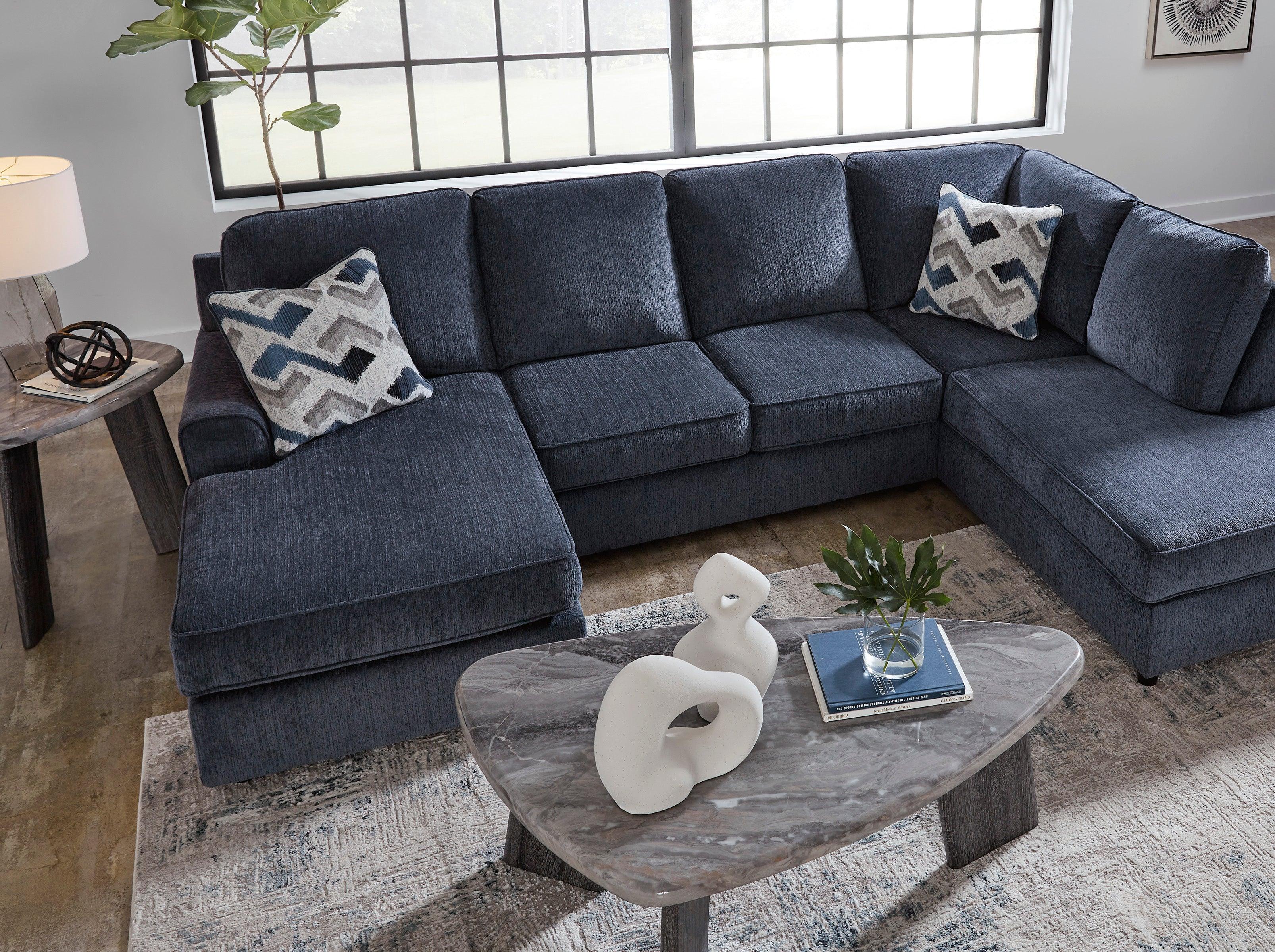 Albar Place Cobalt 2-Piece Right Arm Facing (RAF) Chaise Sectional - Image 5