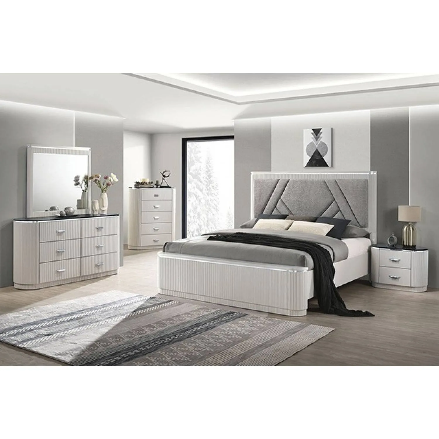 Aldgate Light Gray 4-Piece Queen Bedroom Set