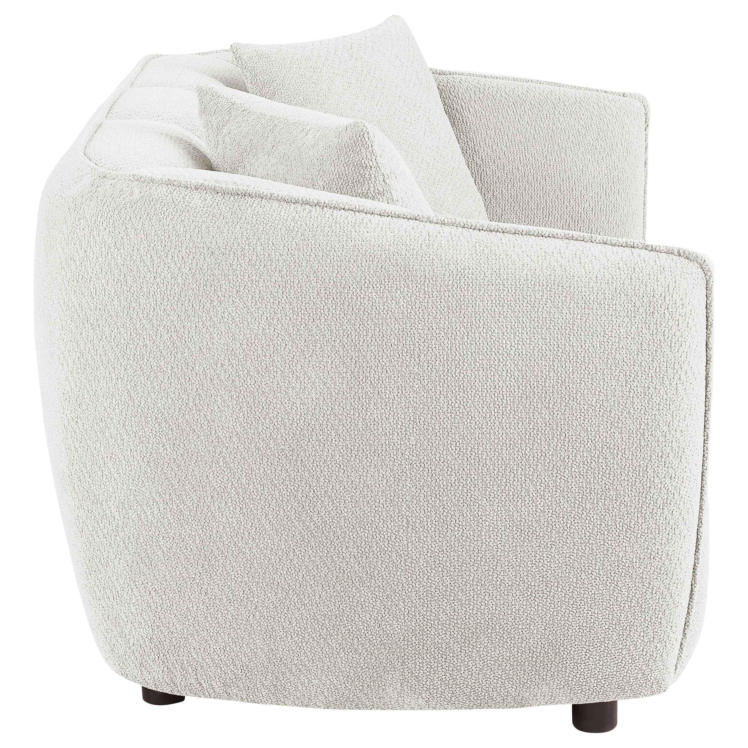 Aleisha Ivory Chenille Upholstered Loveseat - Image 7