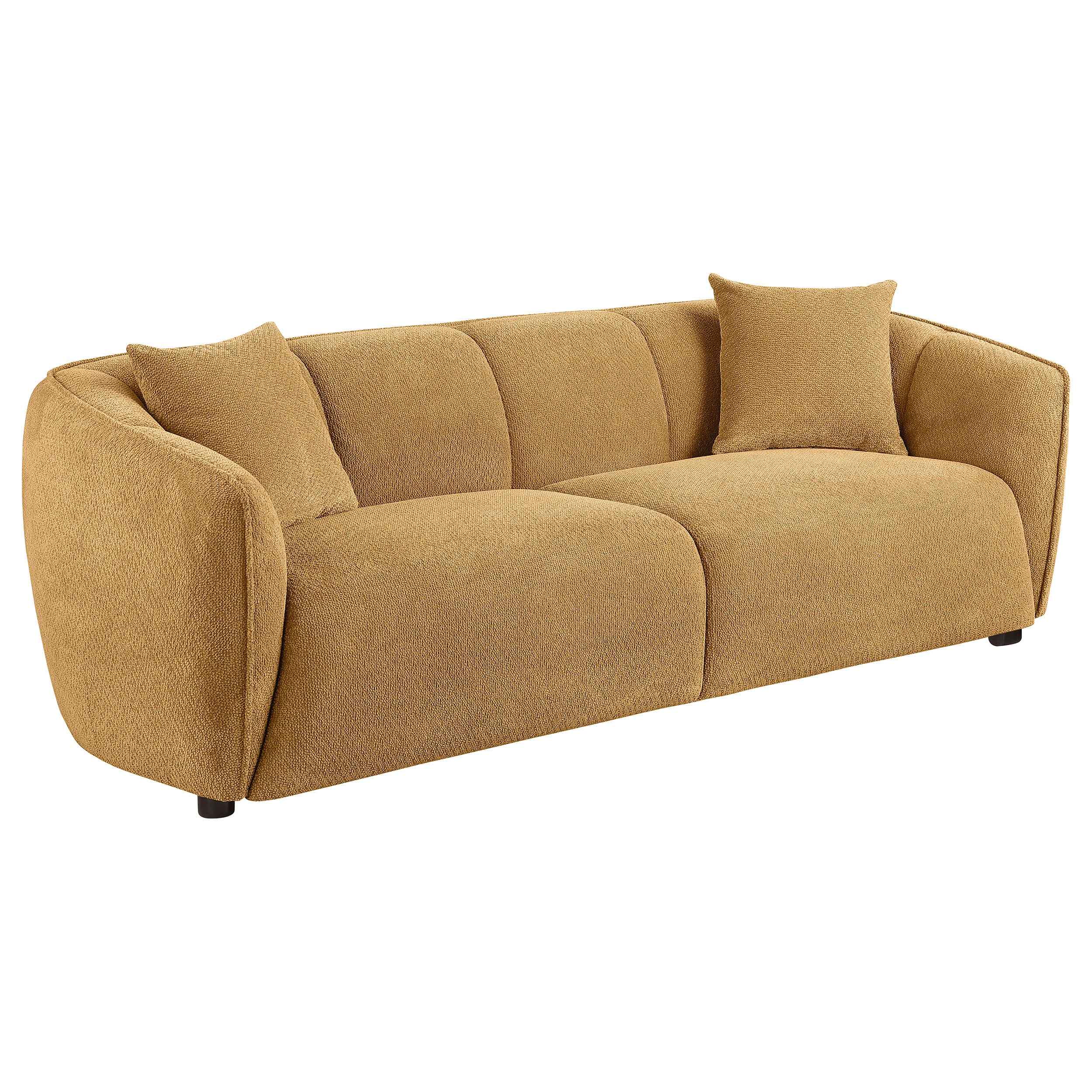 Aleisha Mustard Yellow Chenille Upholstered Sofa