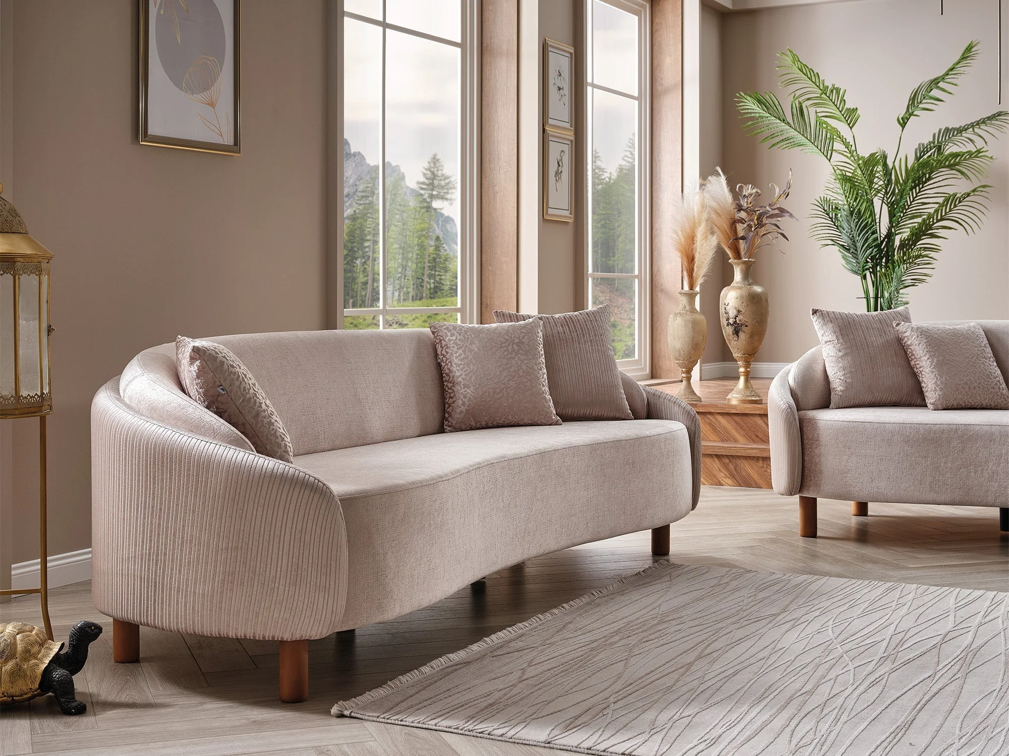 Alessa Cream Stationary Sofa - Image 5