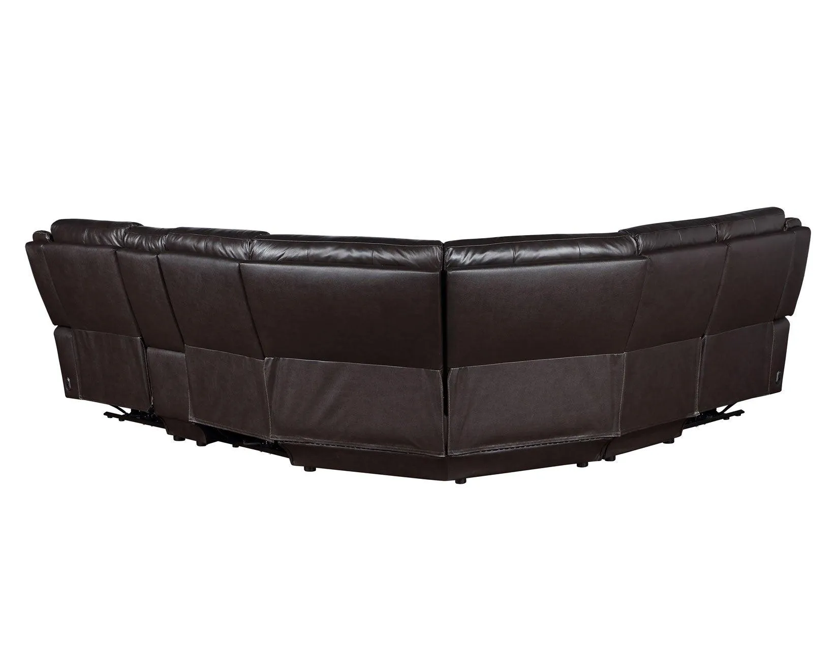 Alexandria Chocolate Top-Grain Leather 6-Piece Power Reclining Set - Image 3