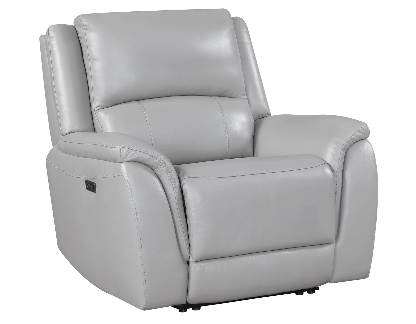 Alexandria Stone Top-Grain Leather Power Recliner - Image 4