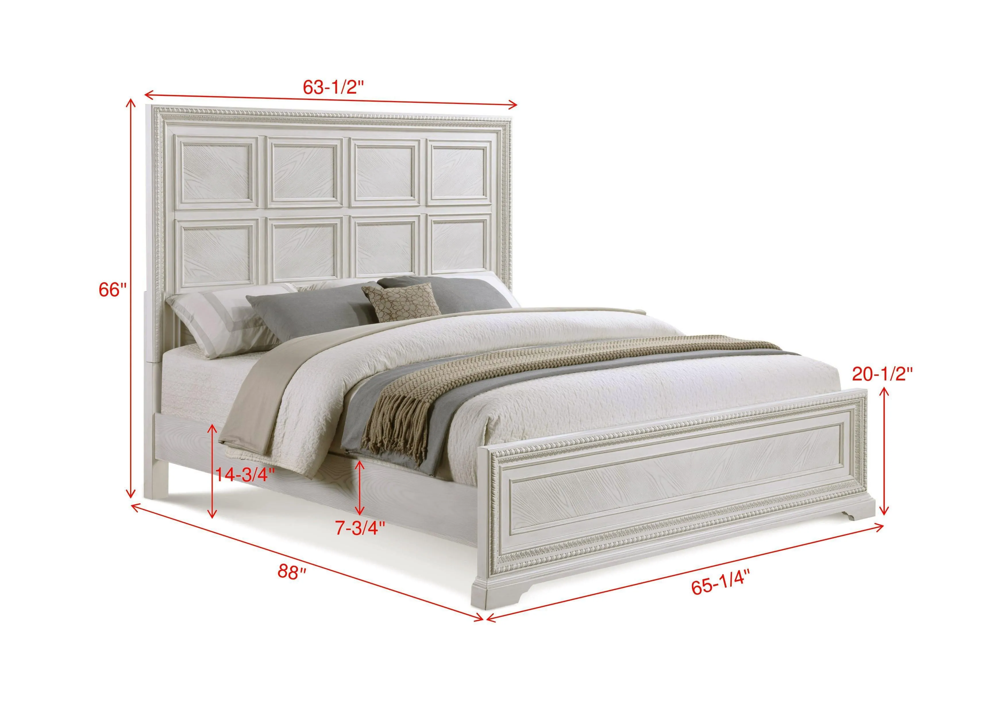 Alexandria Whitewash Panel Bedroom Set - Image 14