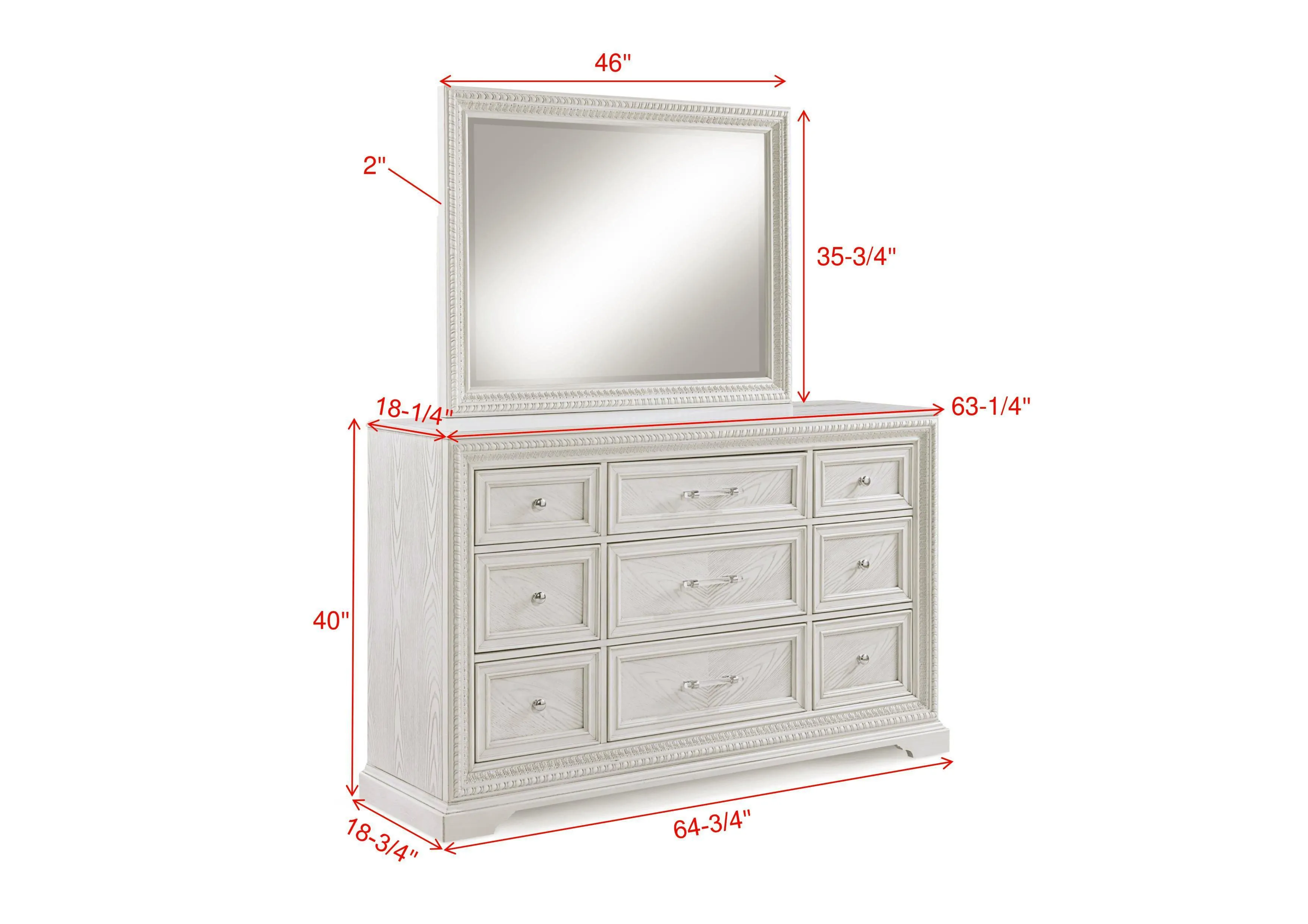 Alexandria Whitewash Panel Bedroom Set - Image 16