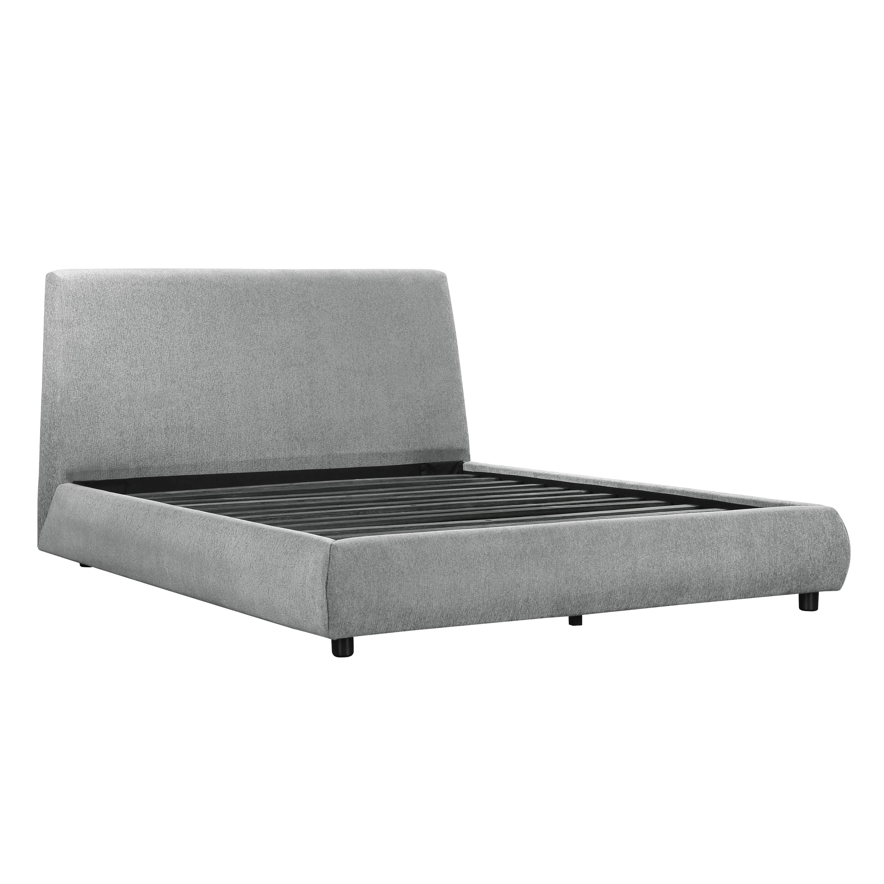 Alford Gray Full Upholstered Platform Bed - Image 5
