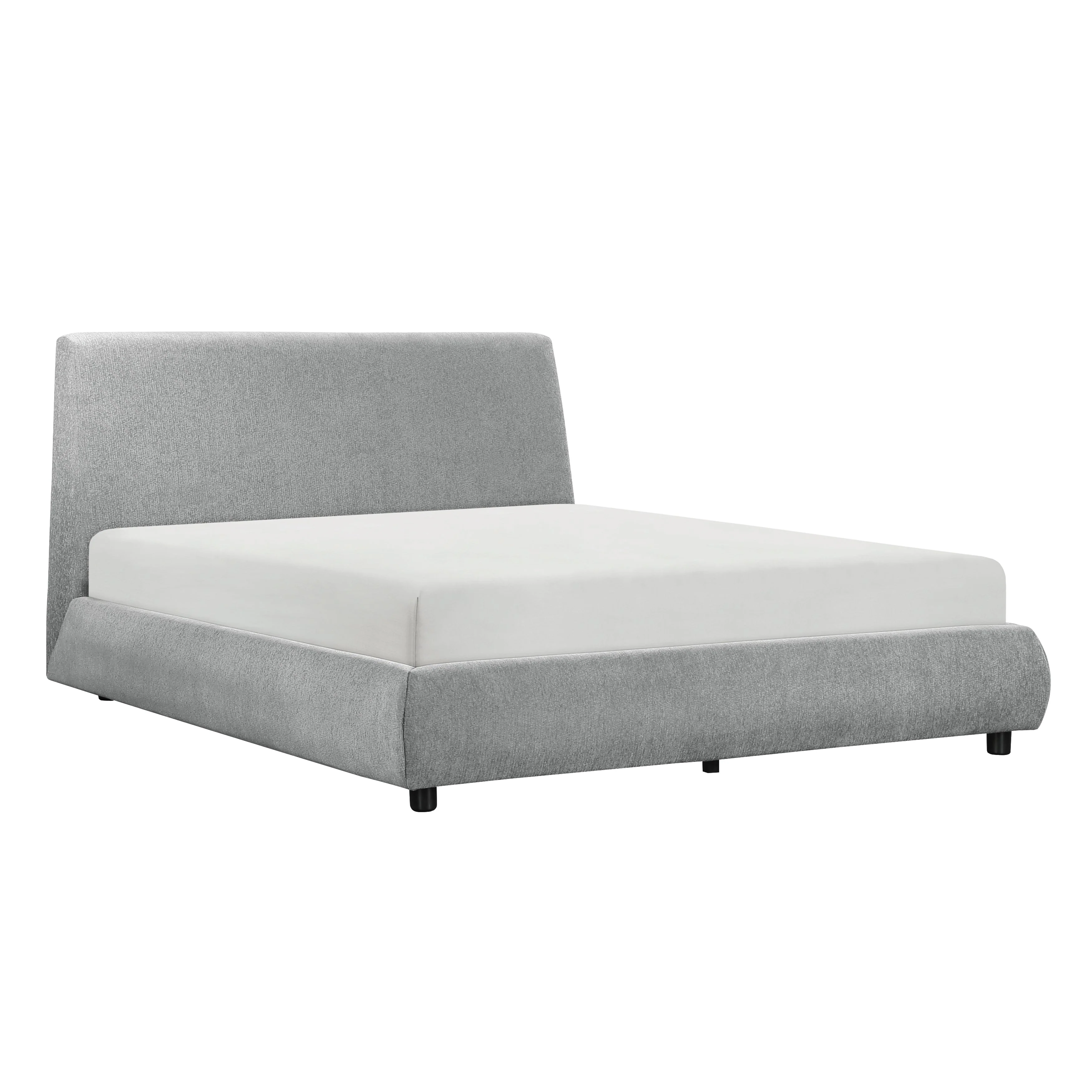 Alford Gray Queen Upholstered Platform Bed