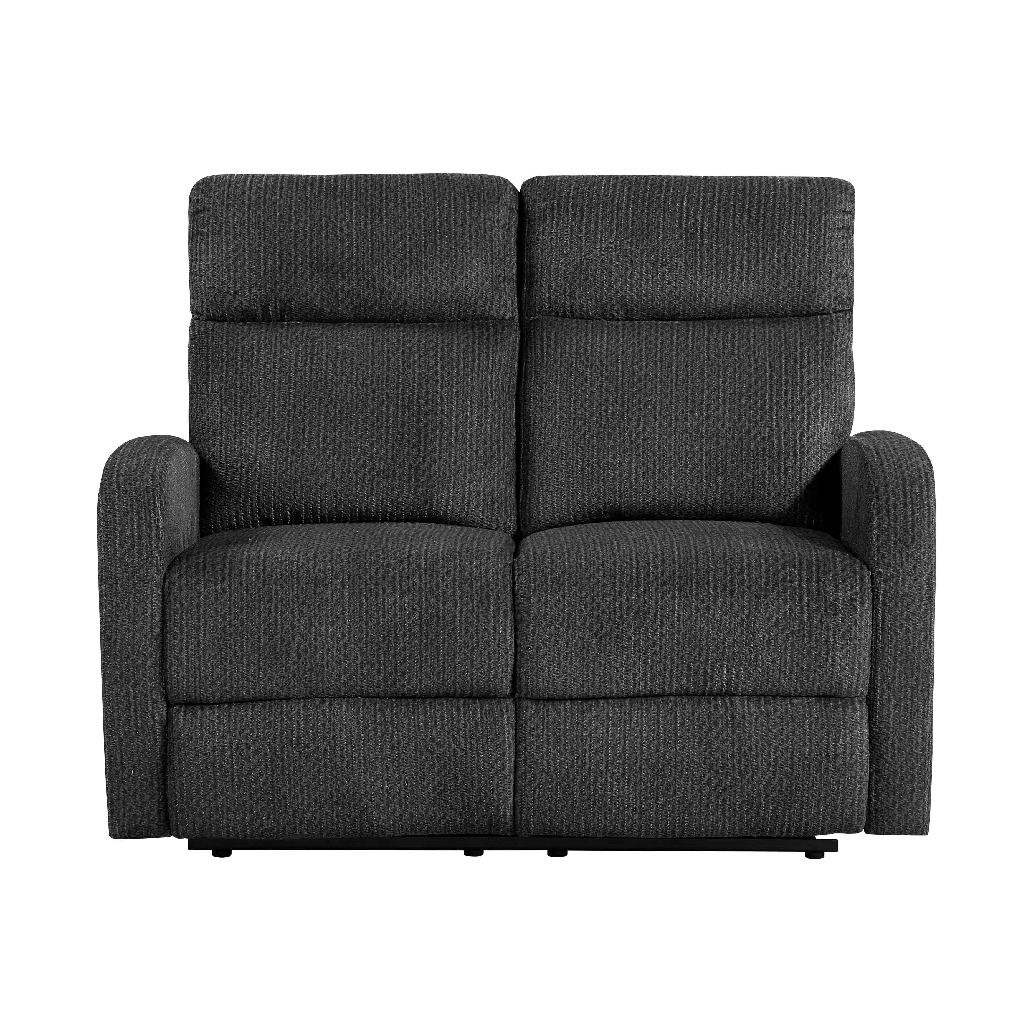 Allen Dark Gray Double Reclining Loveseat