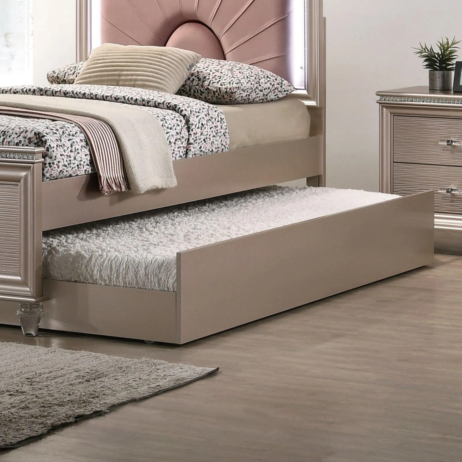 Allie Rose Gold Twin Bed - Image 3