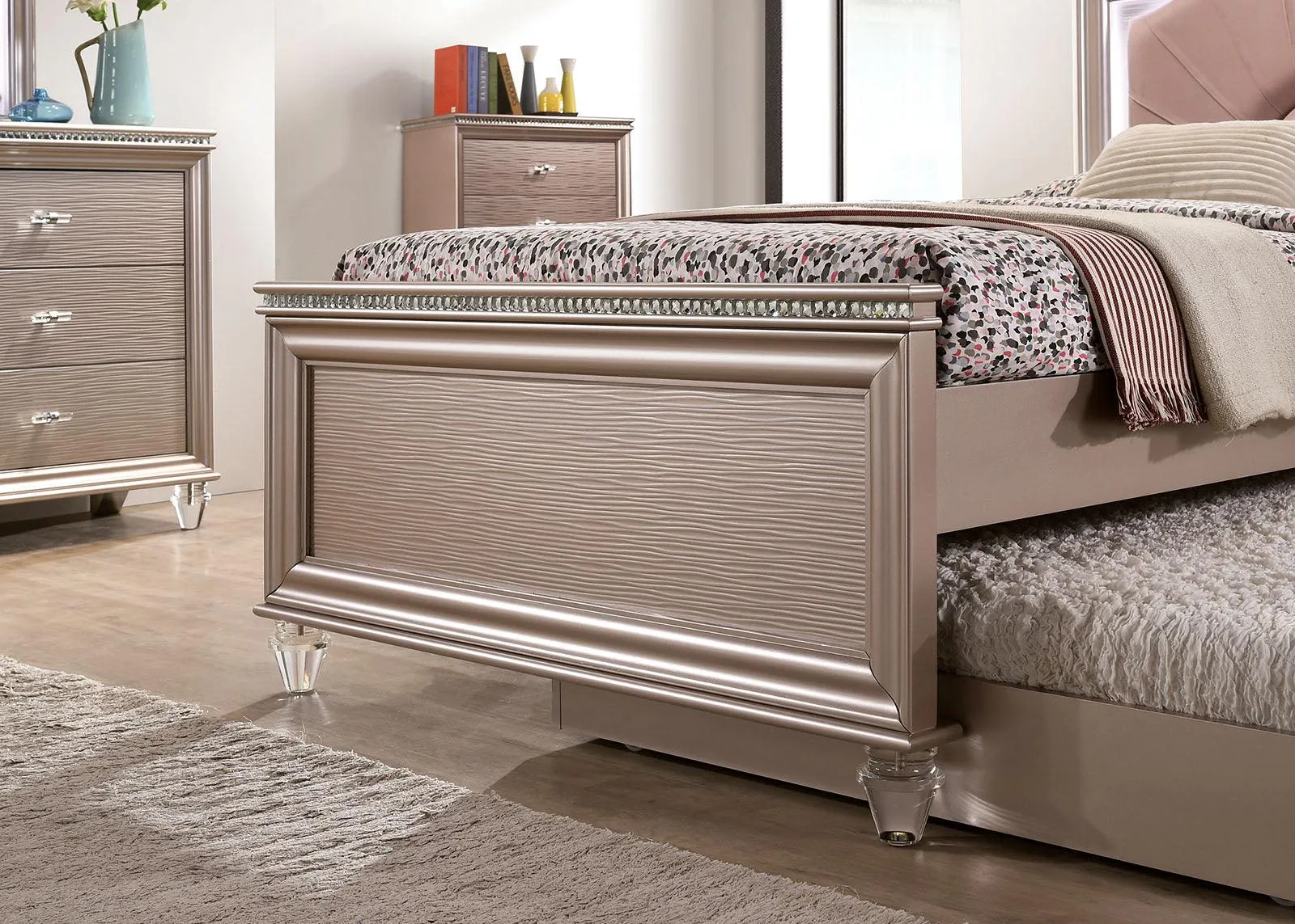 Allie Rose Gold Twin Bed - Image 6