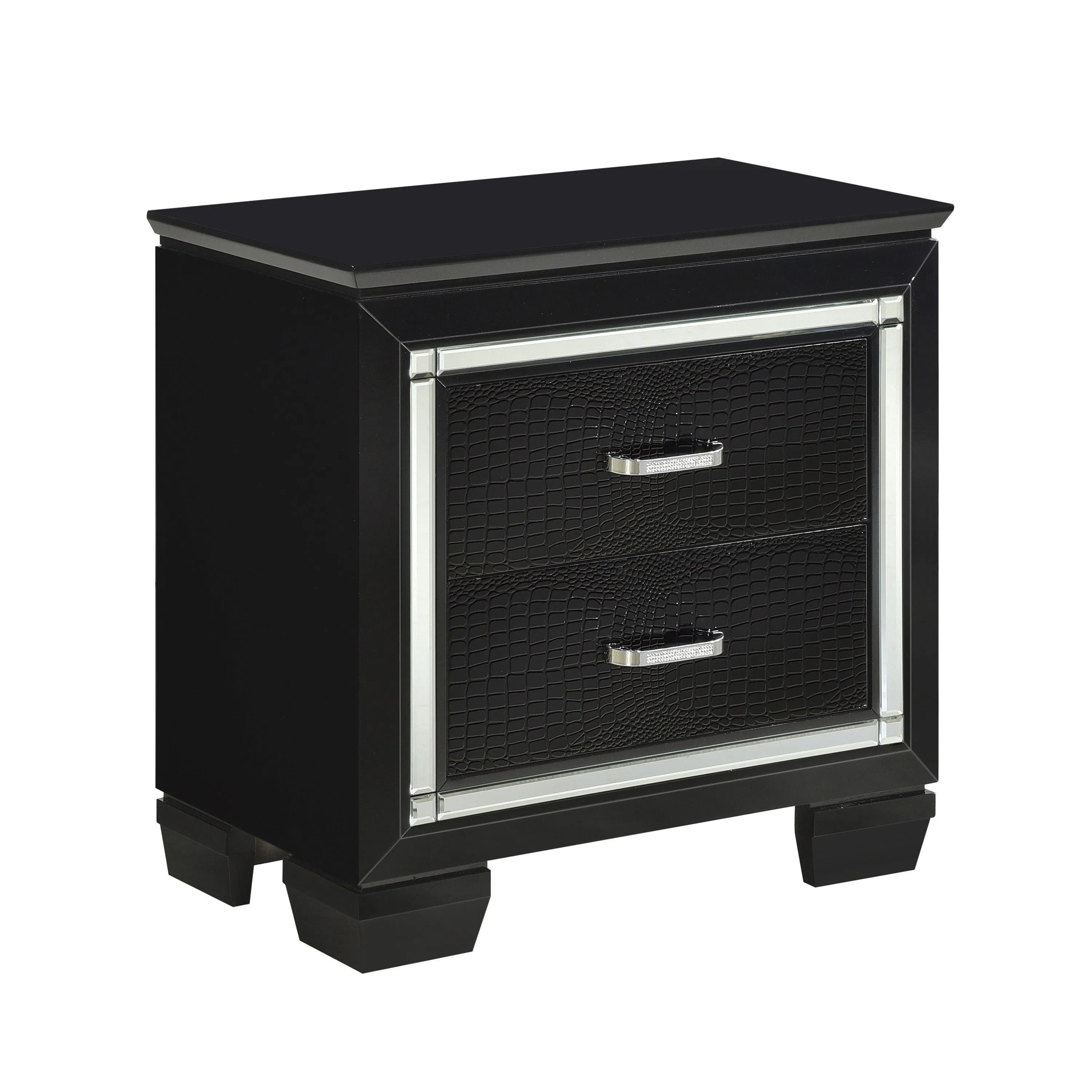 Allura Black LED Upholstered Panel Youth Bedroom Set - Image 7