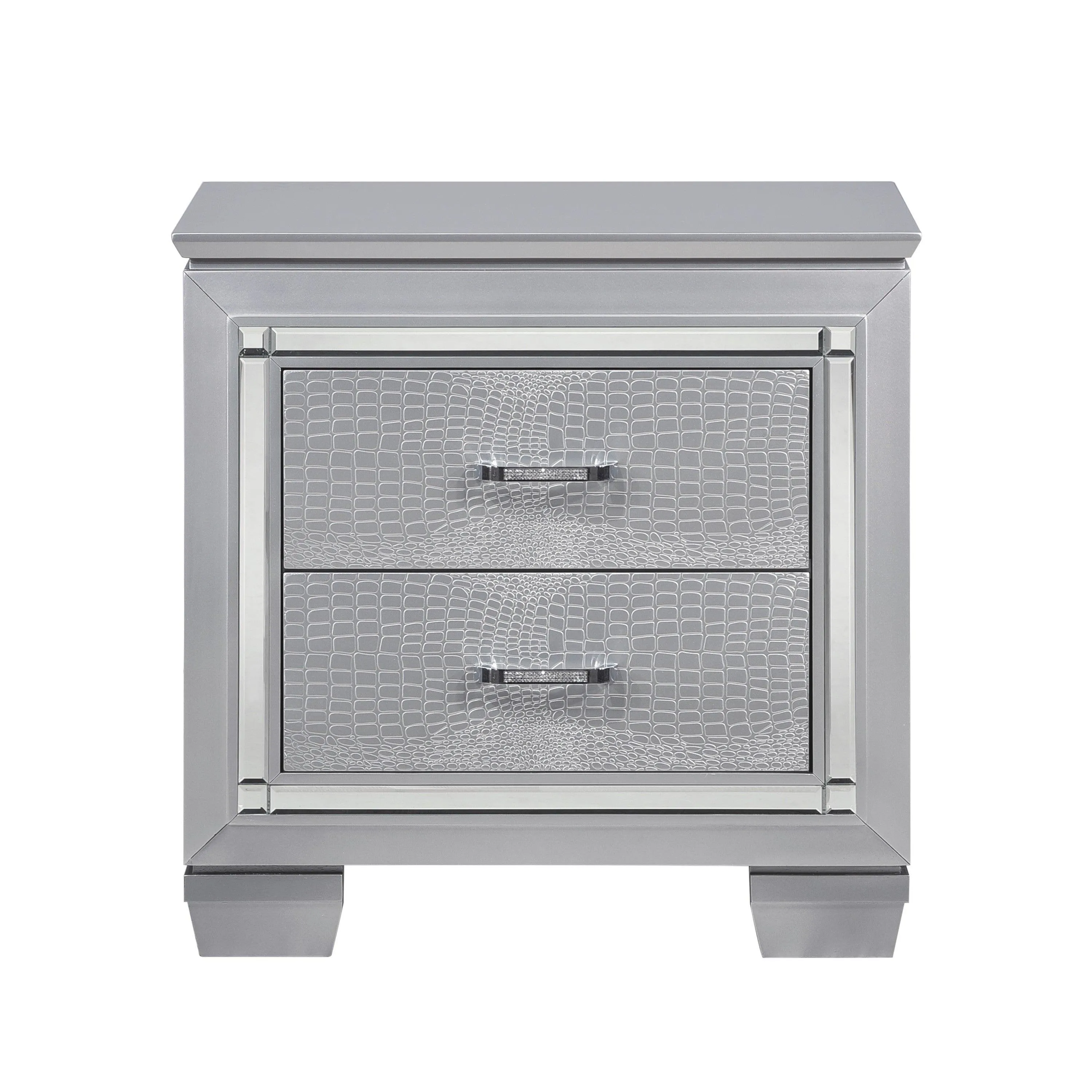 Allura Silver LED Upholstered Panel Youth Bedroom Set - Image 6