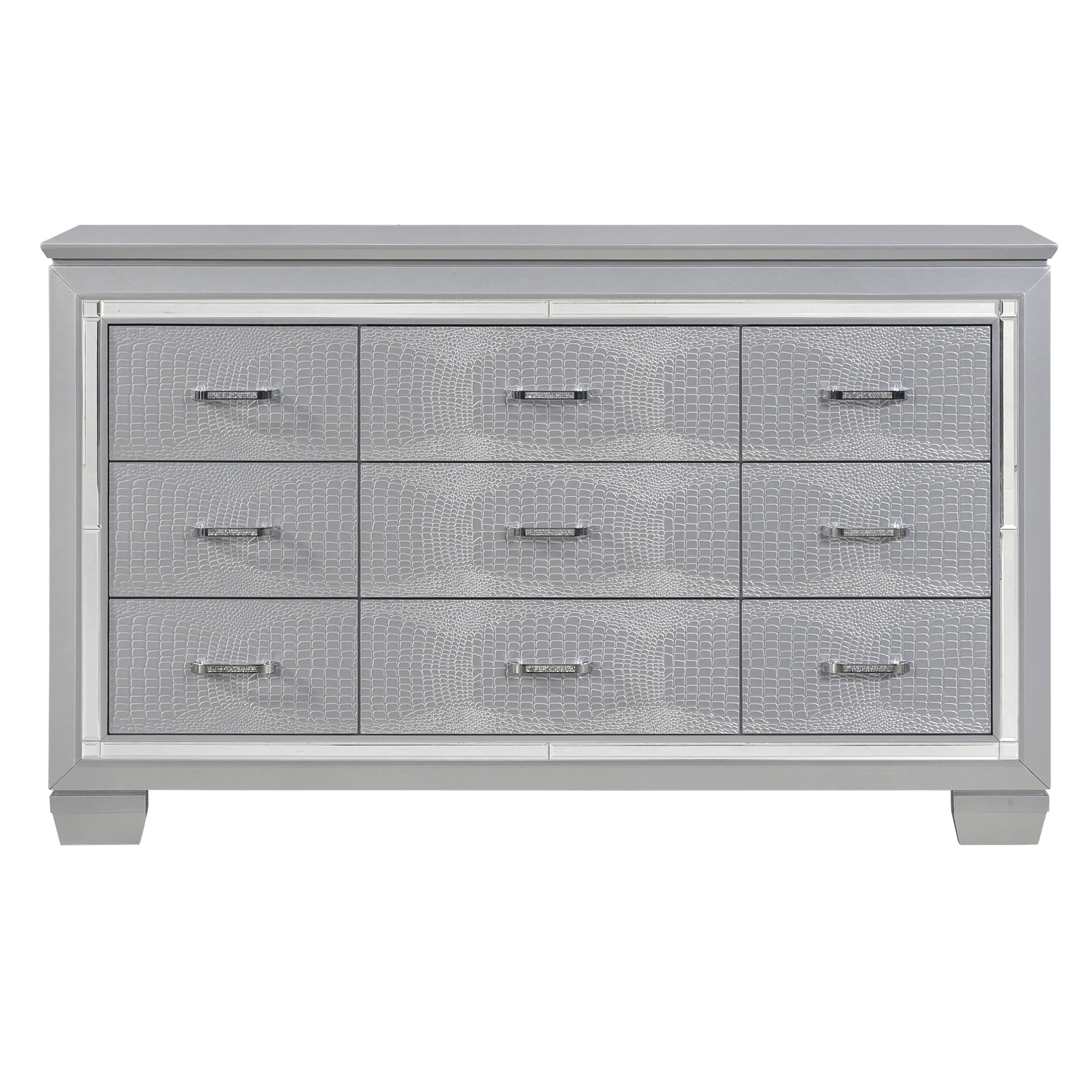 Allura Silver LED Upholstered Panel Youth Bedroom Set - Image 9
