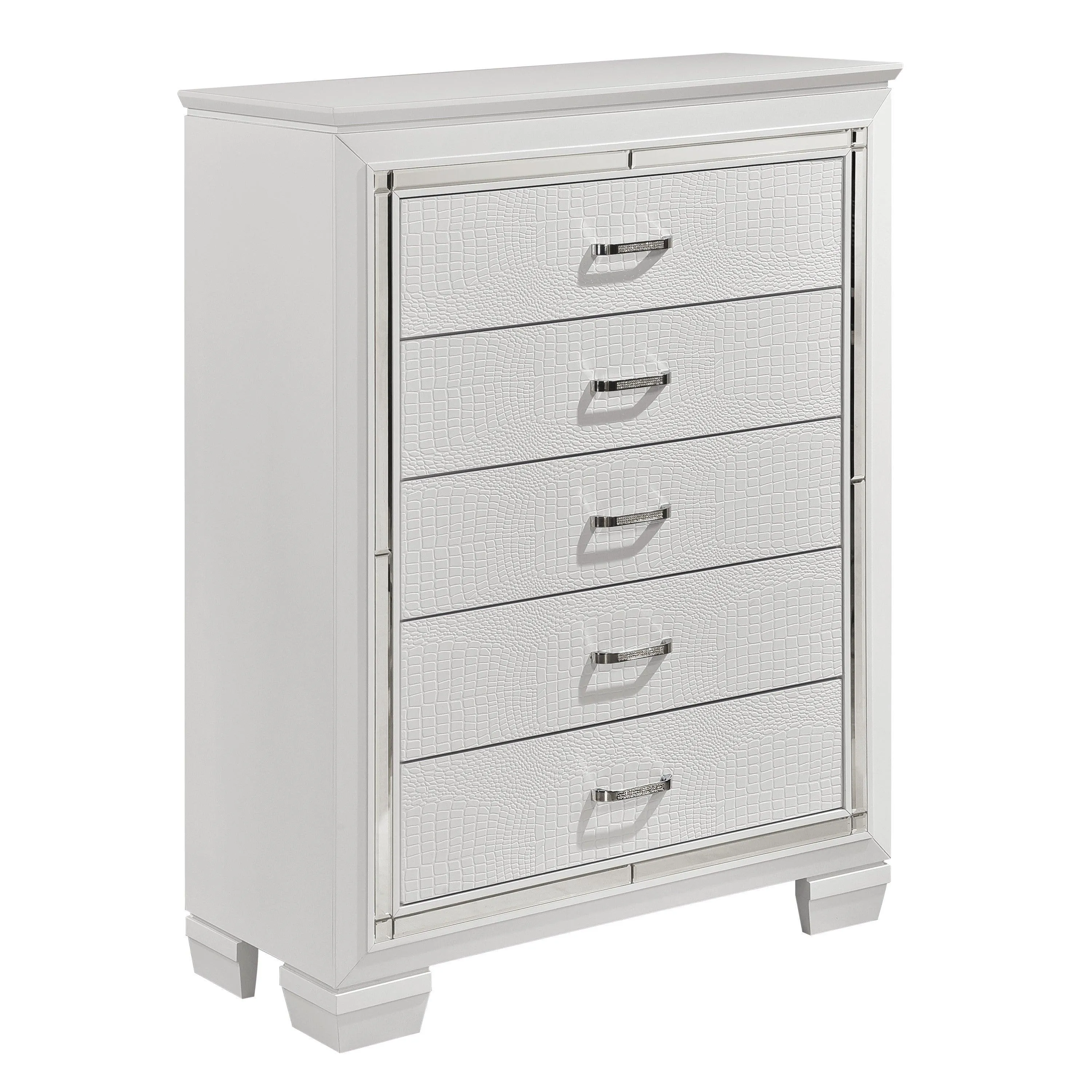 Allura White LED Upholstered Panel Youth Bedroom Set - Image 12
