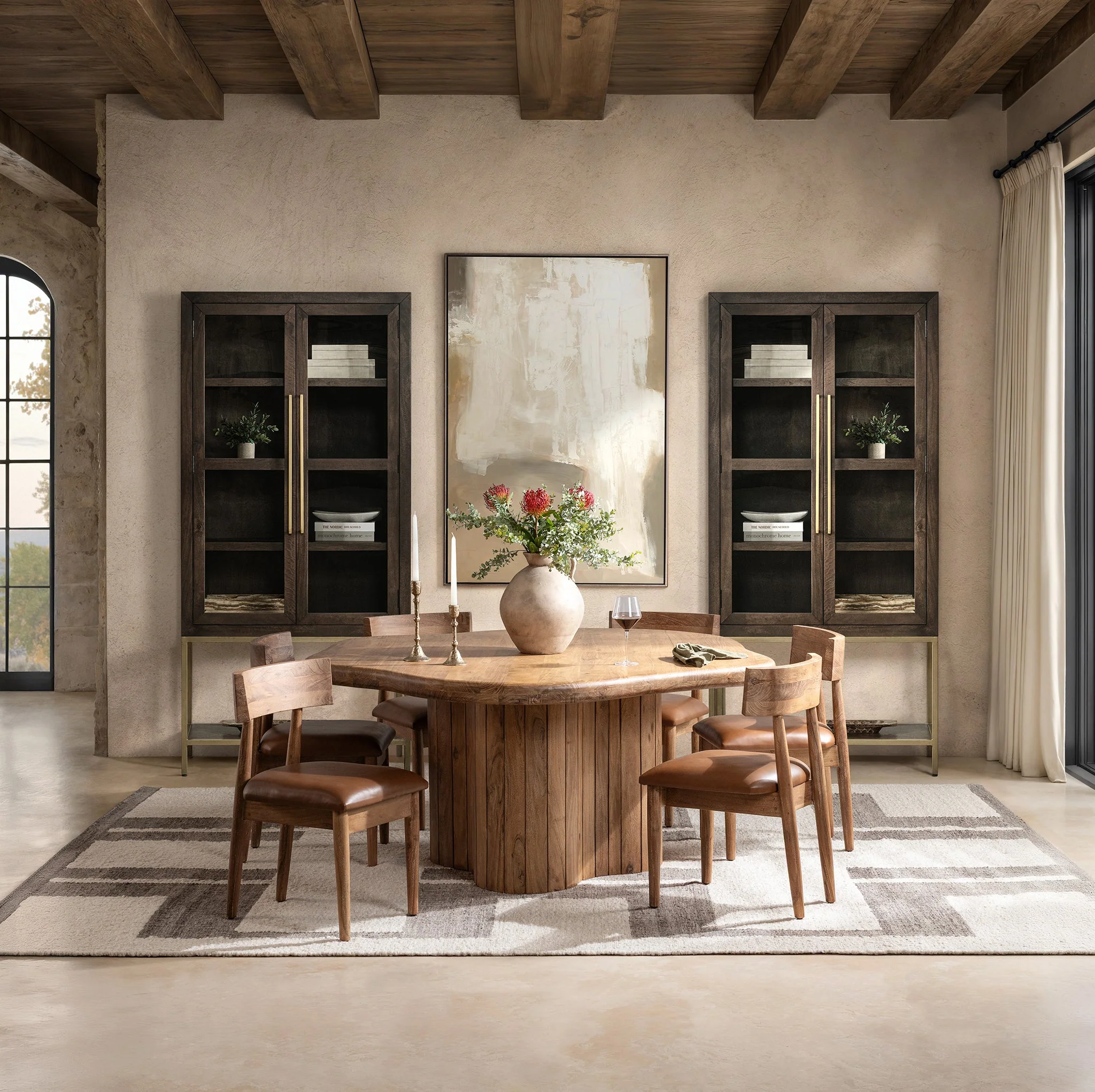 Alvaro 65" Freeform Dining Table - Golden Wheat - Image 6