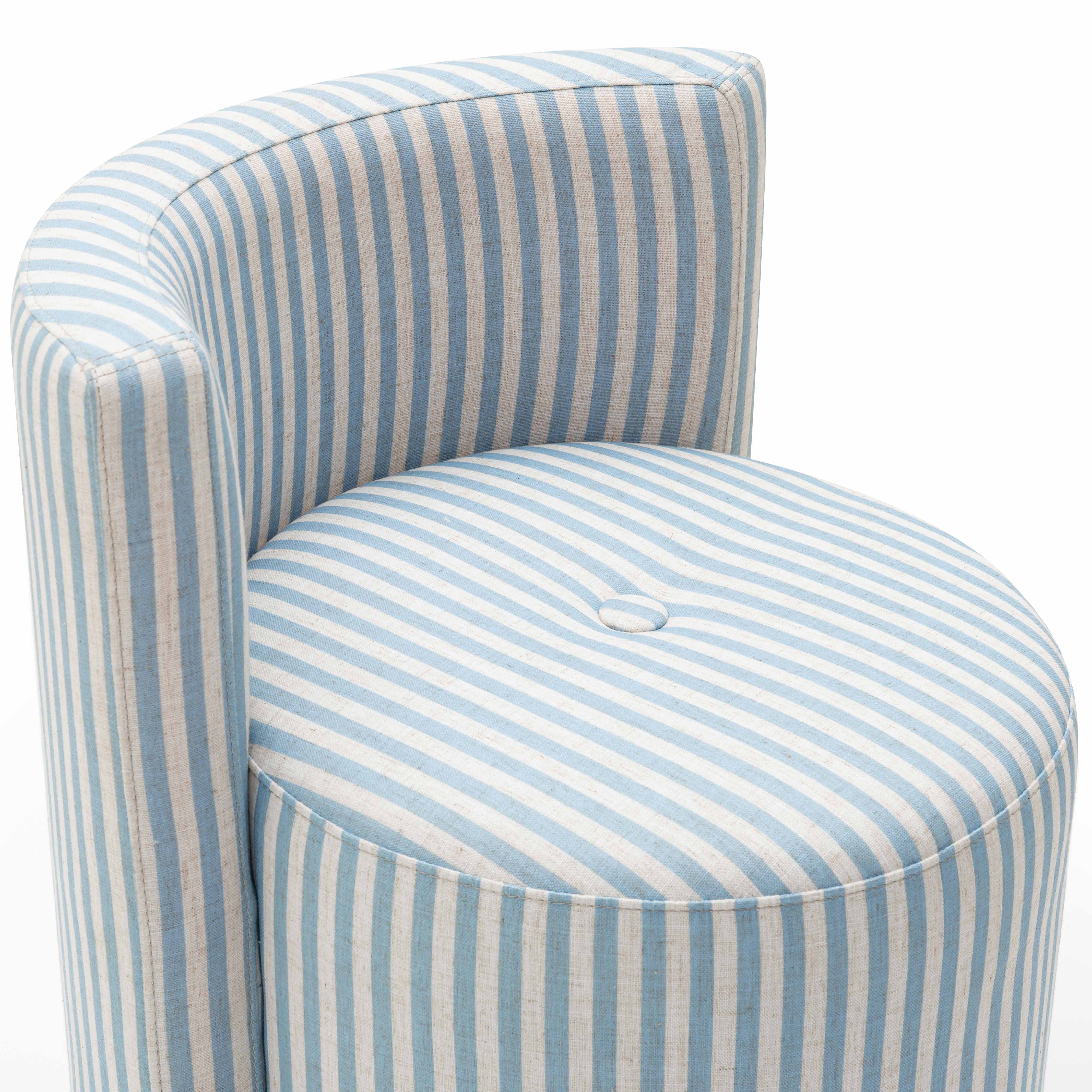 Alyssa Striped Performance Linen Rolling Desk Chair - Image 14