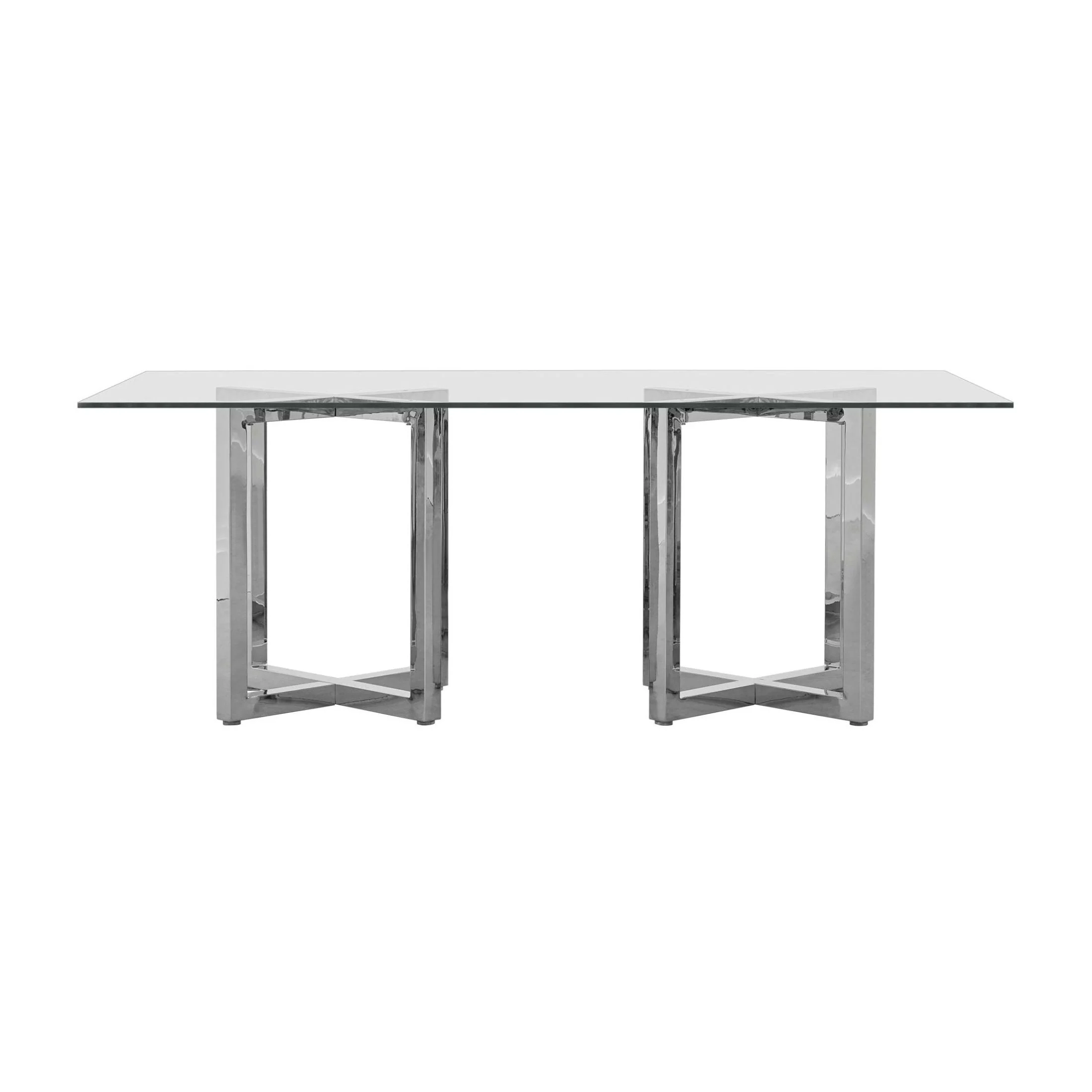 Amalfi Rectangular Glass Top Dining Table - Image 3
