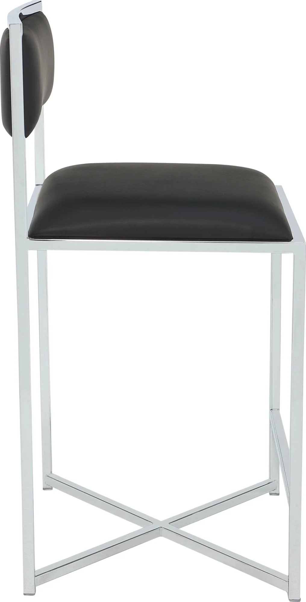 Amalfi Soot/Chrome X Base Counter Stool (Set of 2) - Image 3