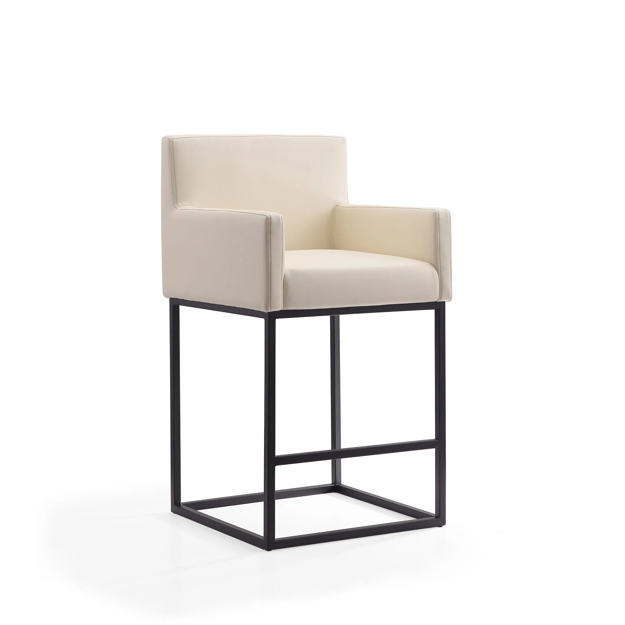 Ambassador Barstool in Cream and Black - Image 7