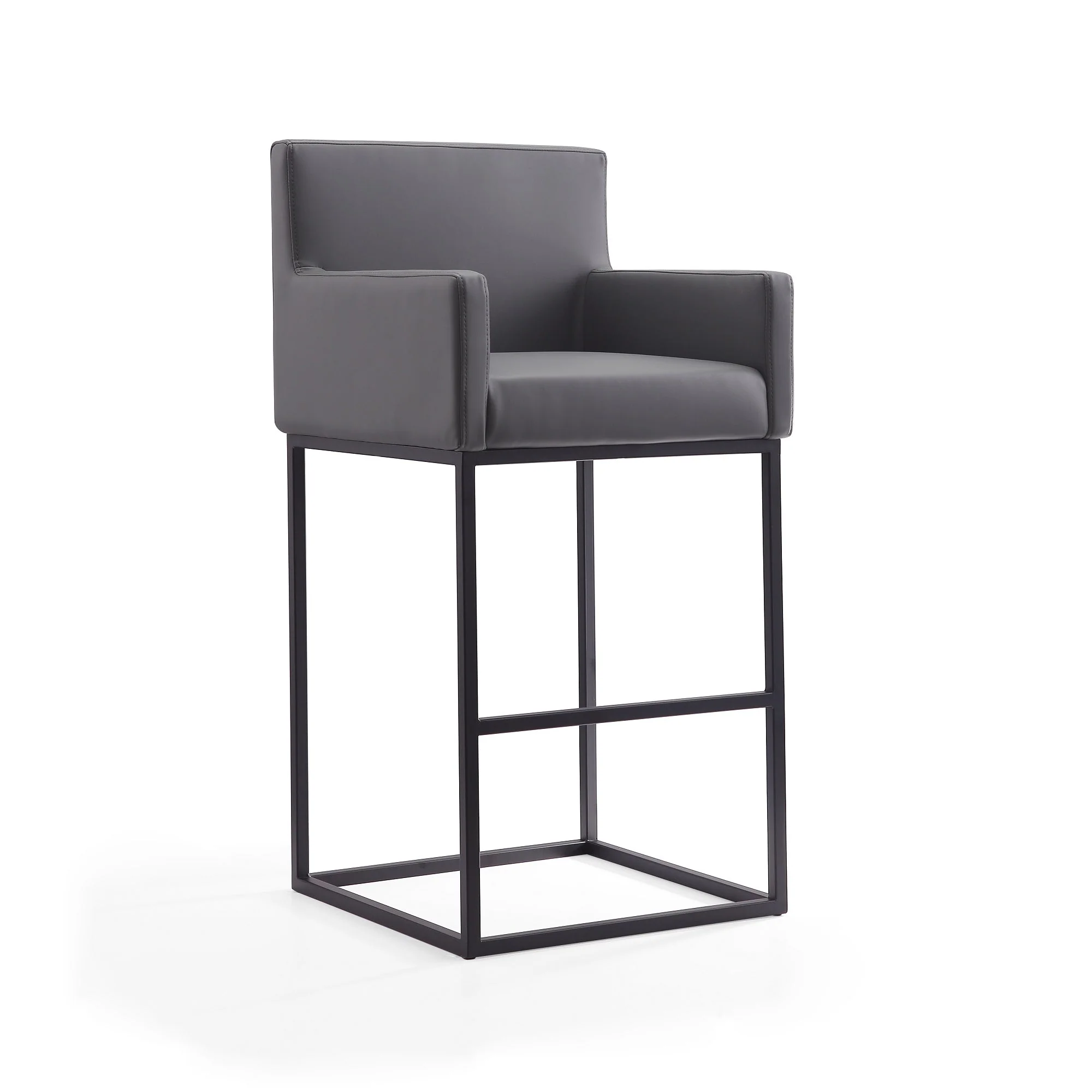 Ambassador Barstool in Grey and Black (set of 3) - Image 4