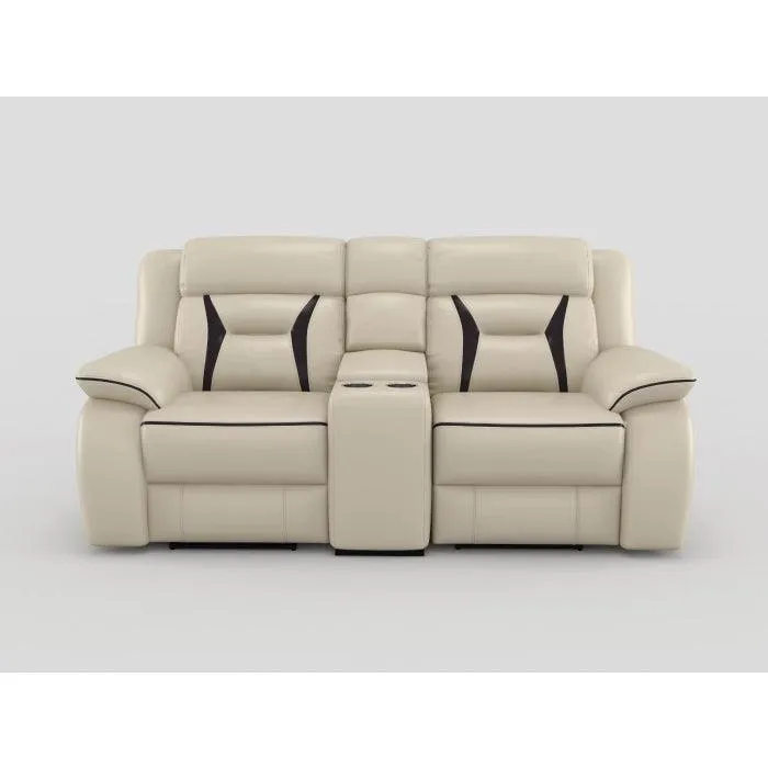 Amite Dark Gray Double Reclining Loveseat with Center Console - Image 2