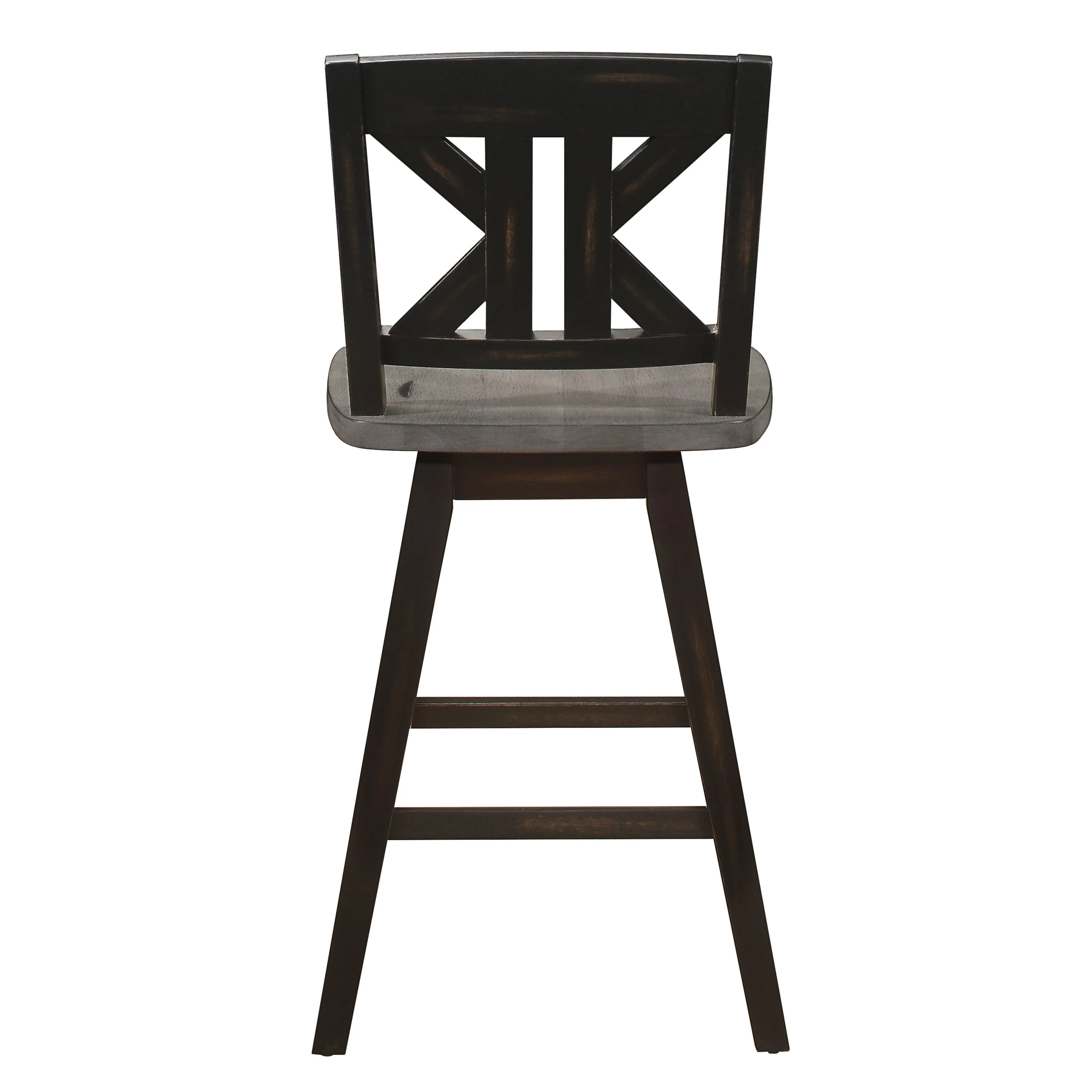 Amsonia Gray/Black Swivel Counter Height Chairs, Set of 2 - Image 3