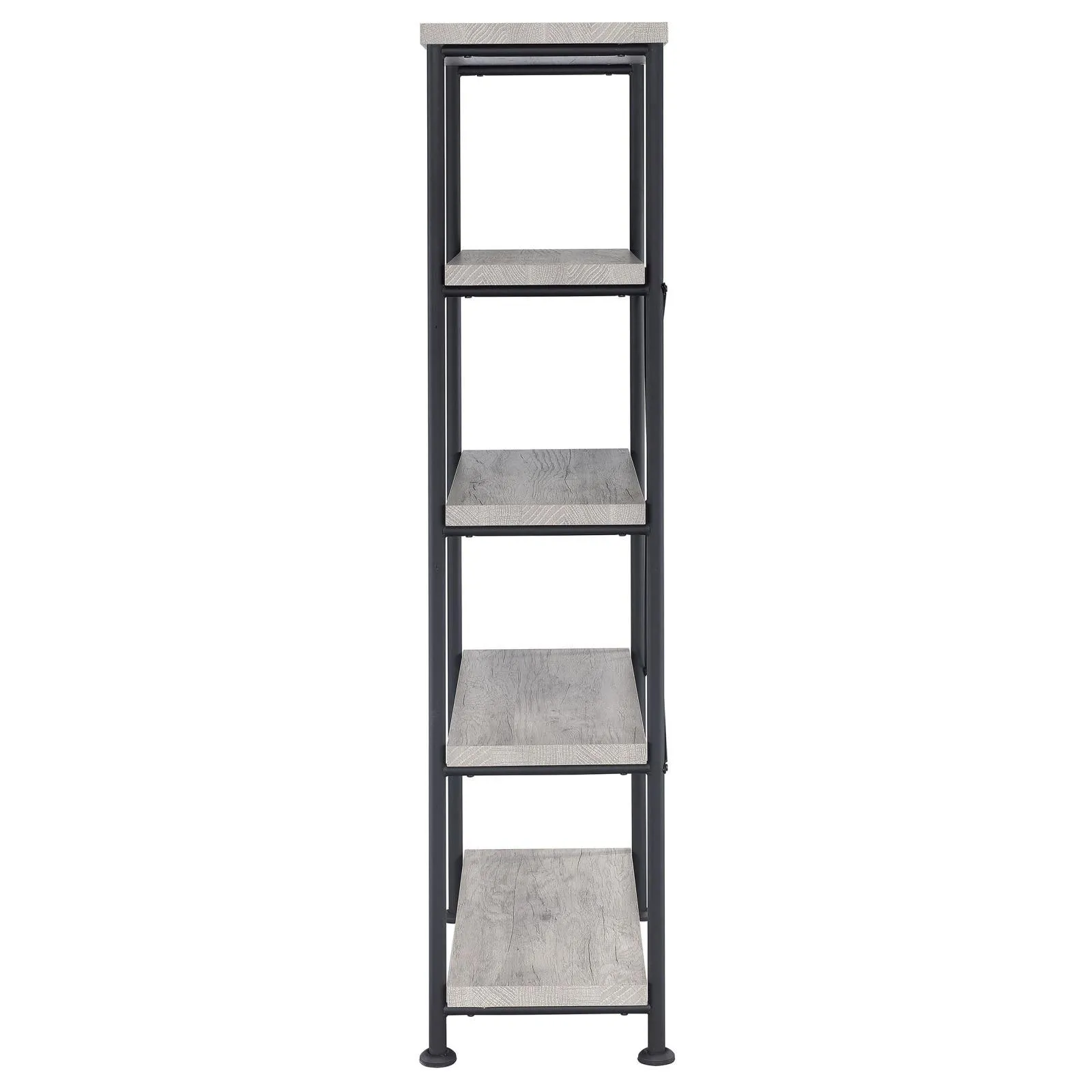Analiese Gray Driftwood 4-Shelf Bookcase - Image 5