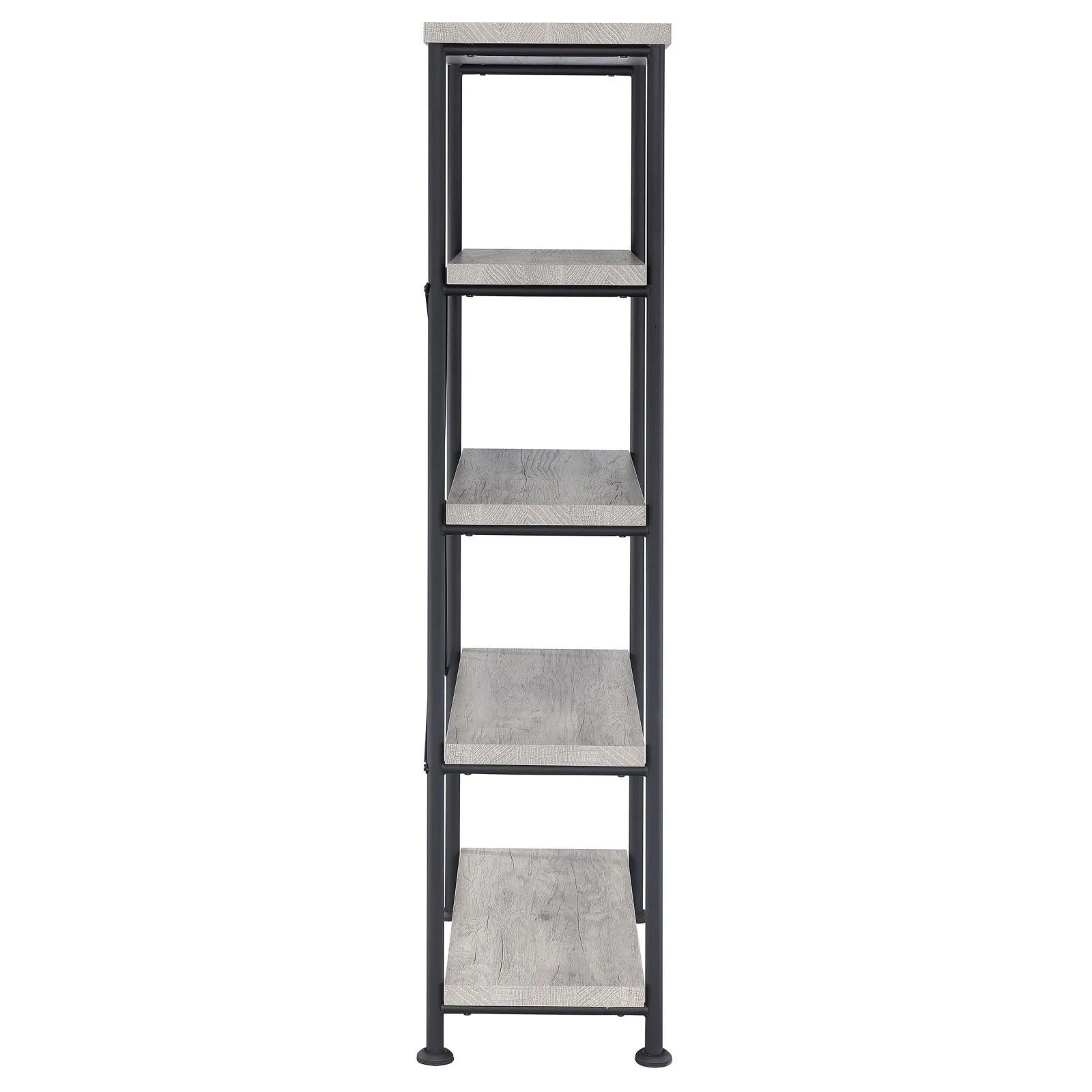 Analiese Gray Driftwood 4-Shelf Bookcase - Image 7