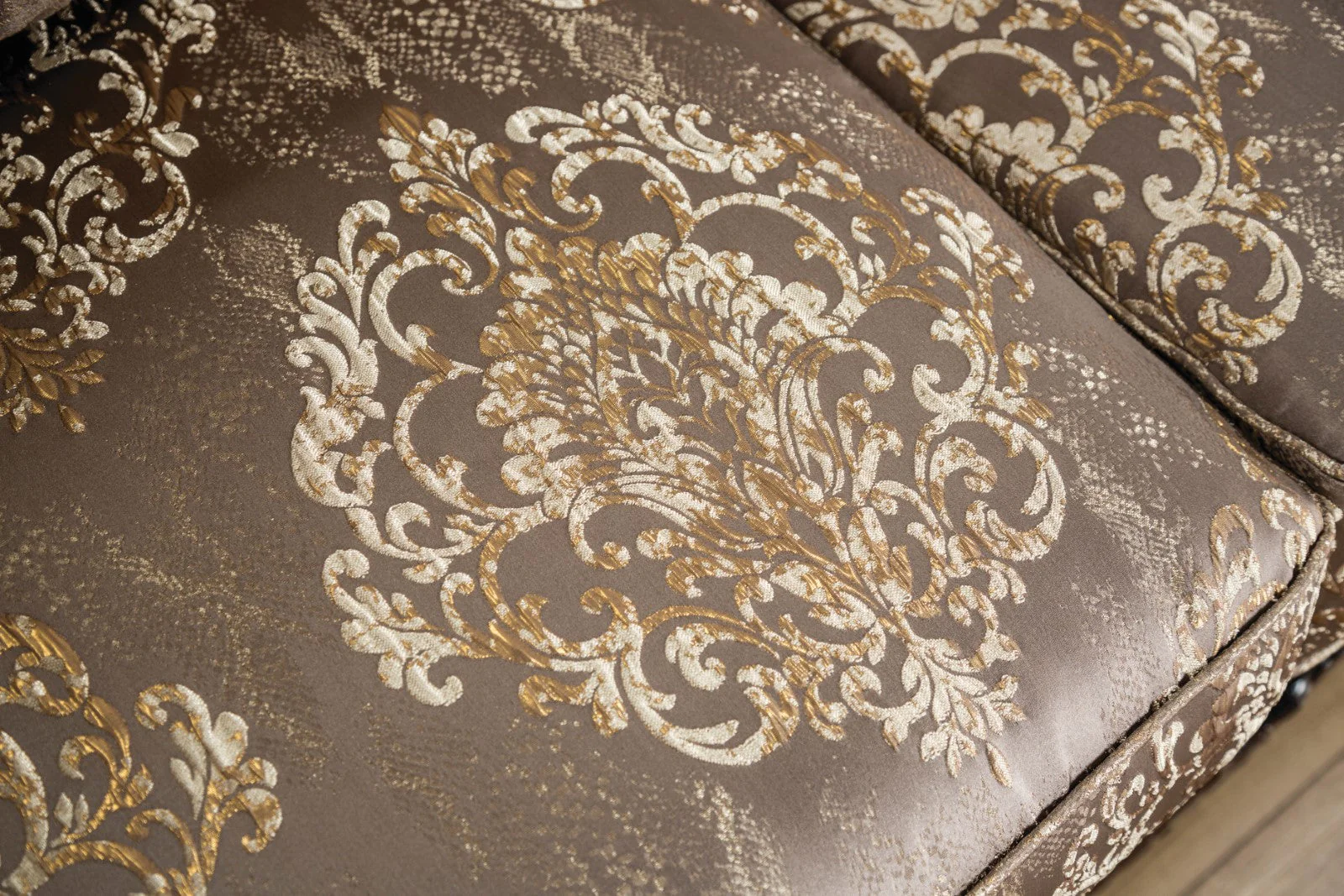 Andalusia Light Brown / Dark Cherry Upholstery Living Room Set - Image 9