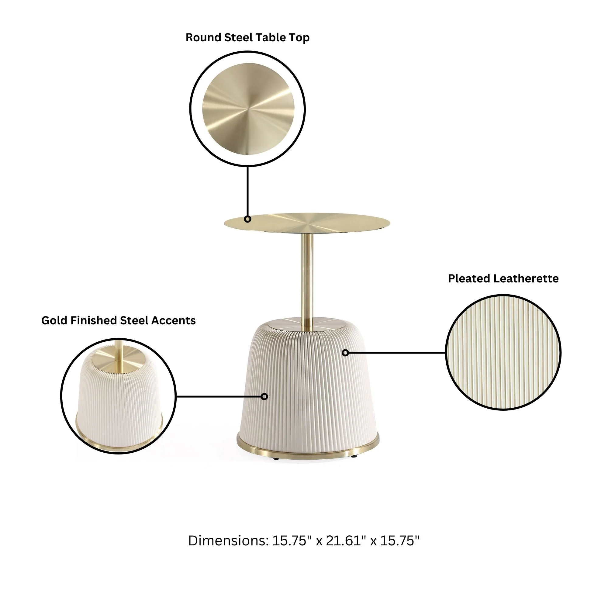 Anderson End Table 1.0 in Cream (set of 2) - Image 4