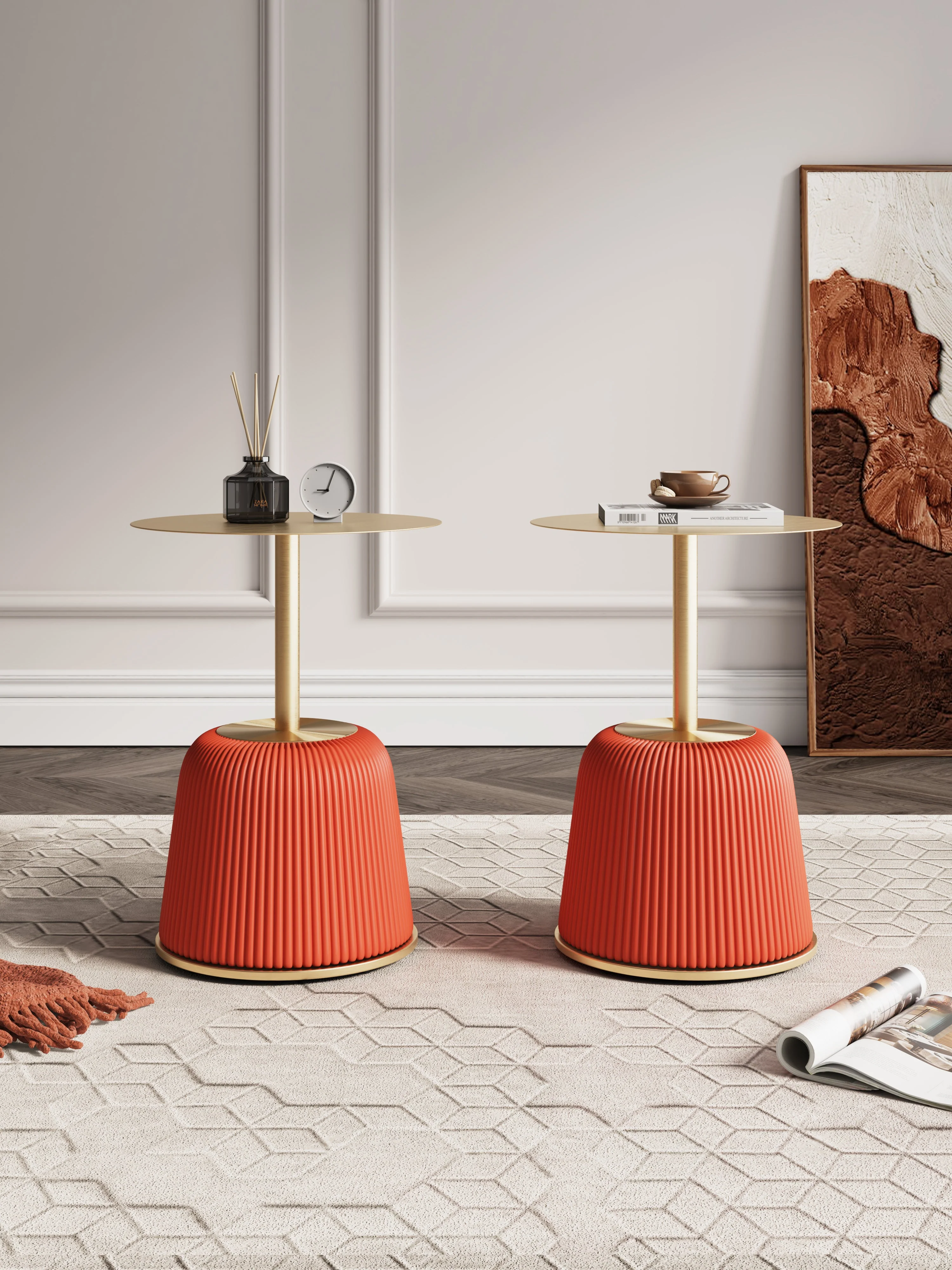 Anderson End Table 1.0 in Orange (Set of 2) - Image 2