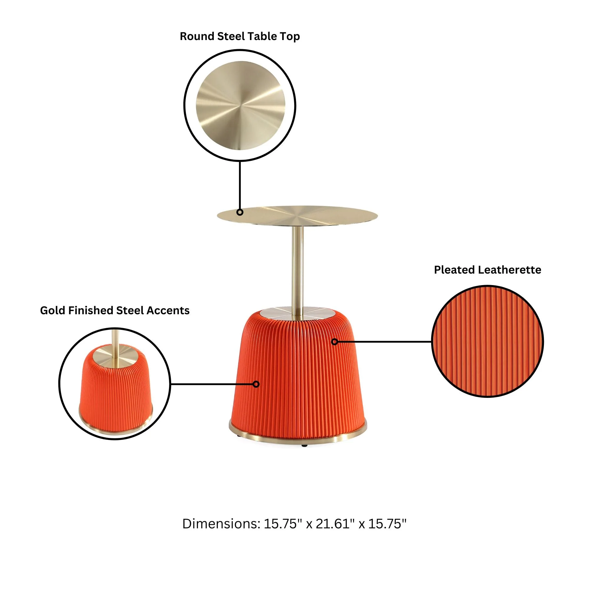 Anderson End Table 1.0 in Orange (Set of 2) - Image 4