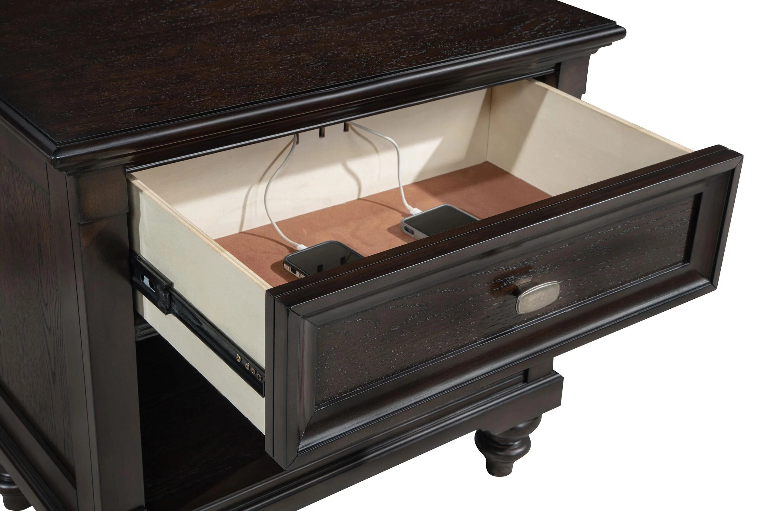 Andover Dark Oak 1-Drawer Nightstand - Image 10