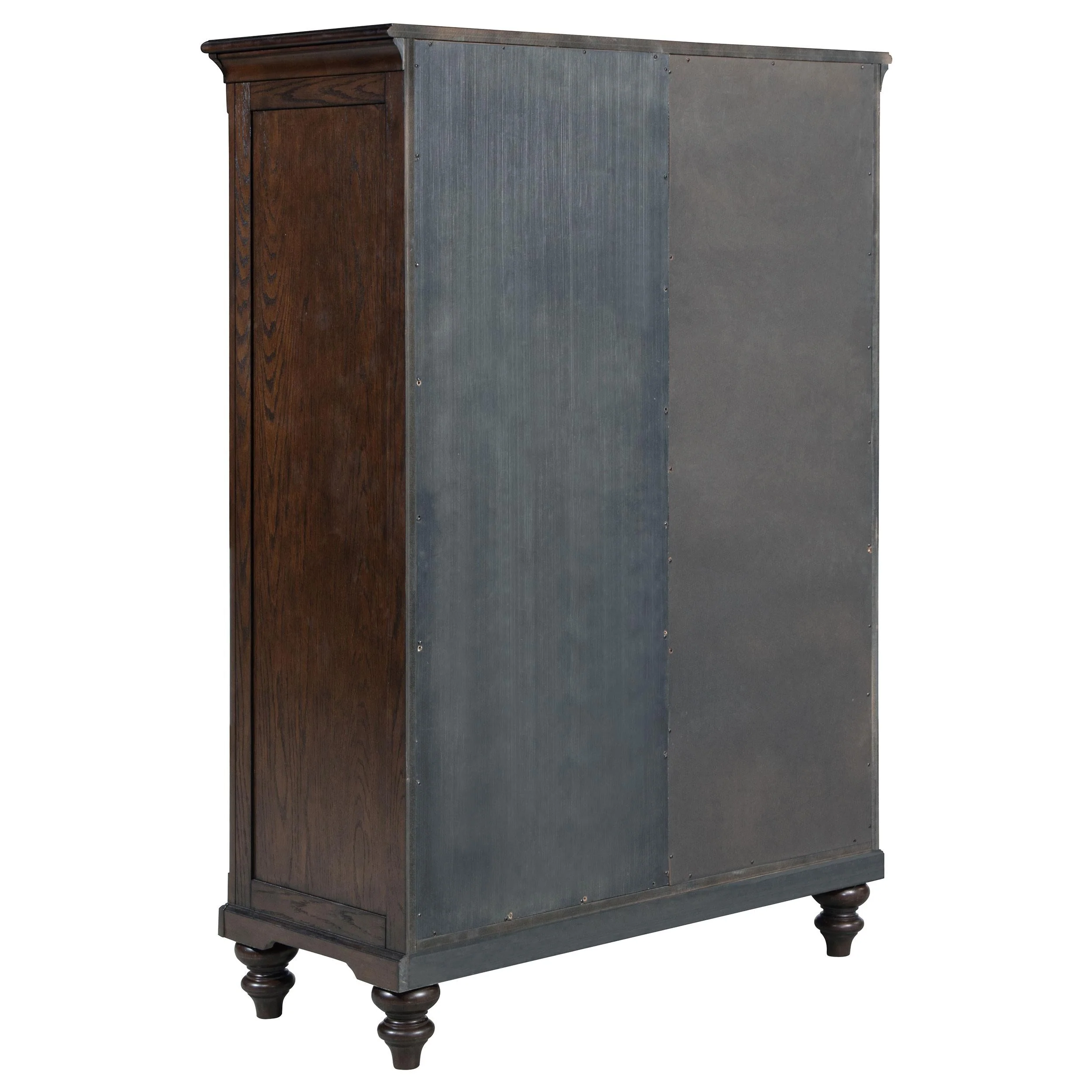Andover Dark Oak 6-Drawer Tempered Glass Door Chest - Image 5