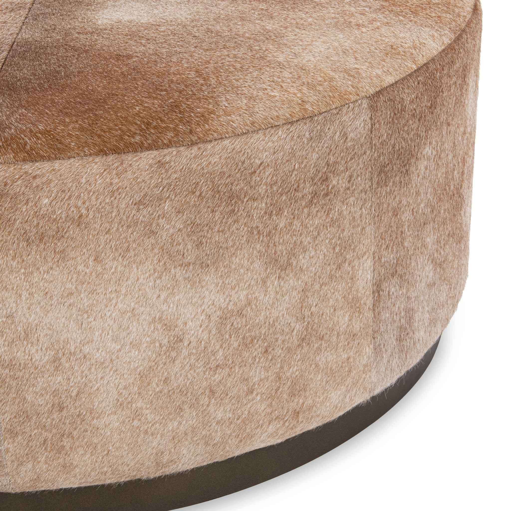 Andre Round Ottoman - Canyon Dust - Image 3