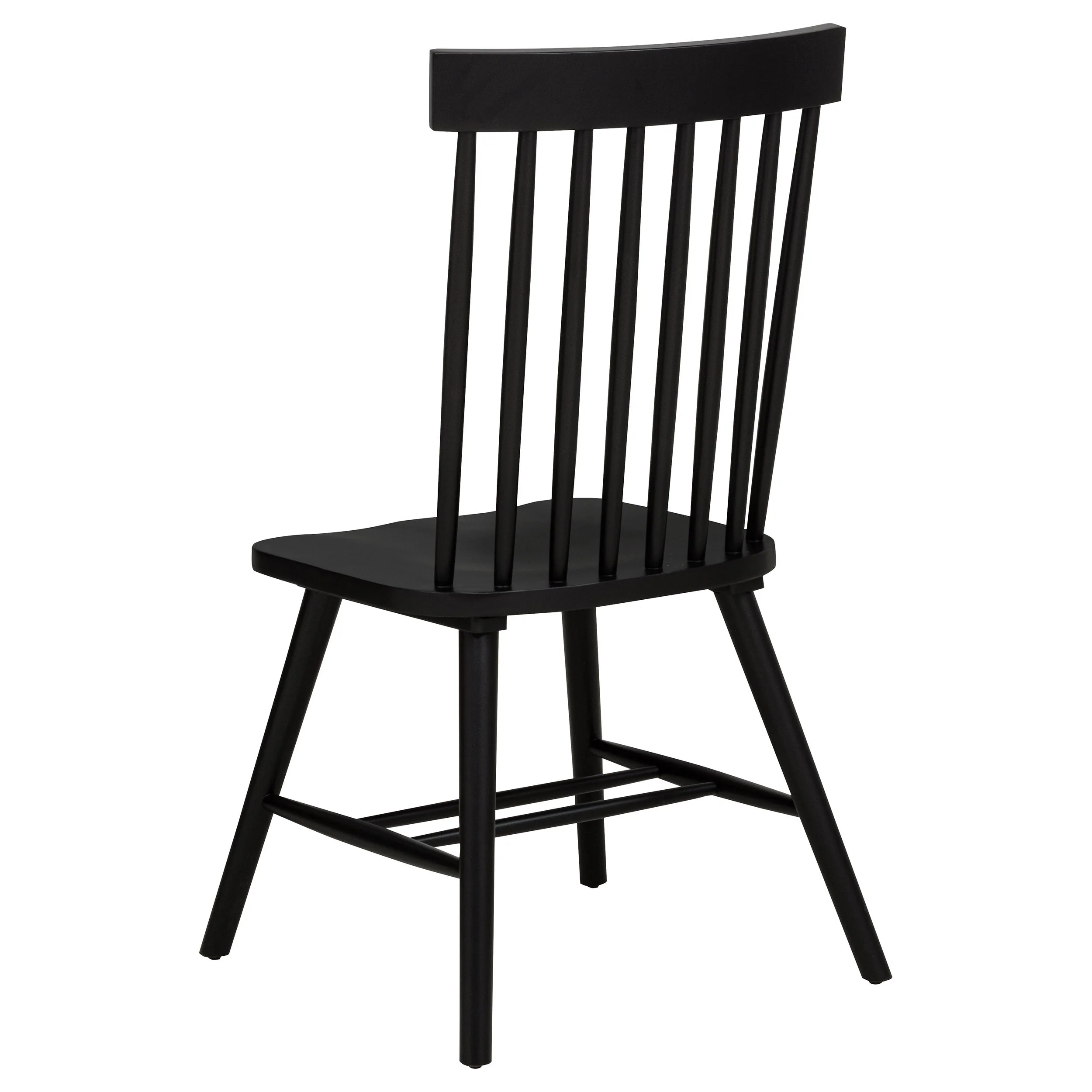 Andrews Black Windsor Spindle Back Dining Side Chair (Set of 2) - Image 7