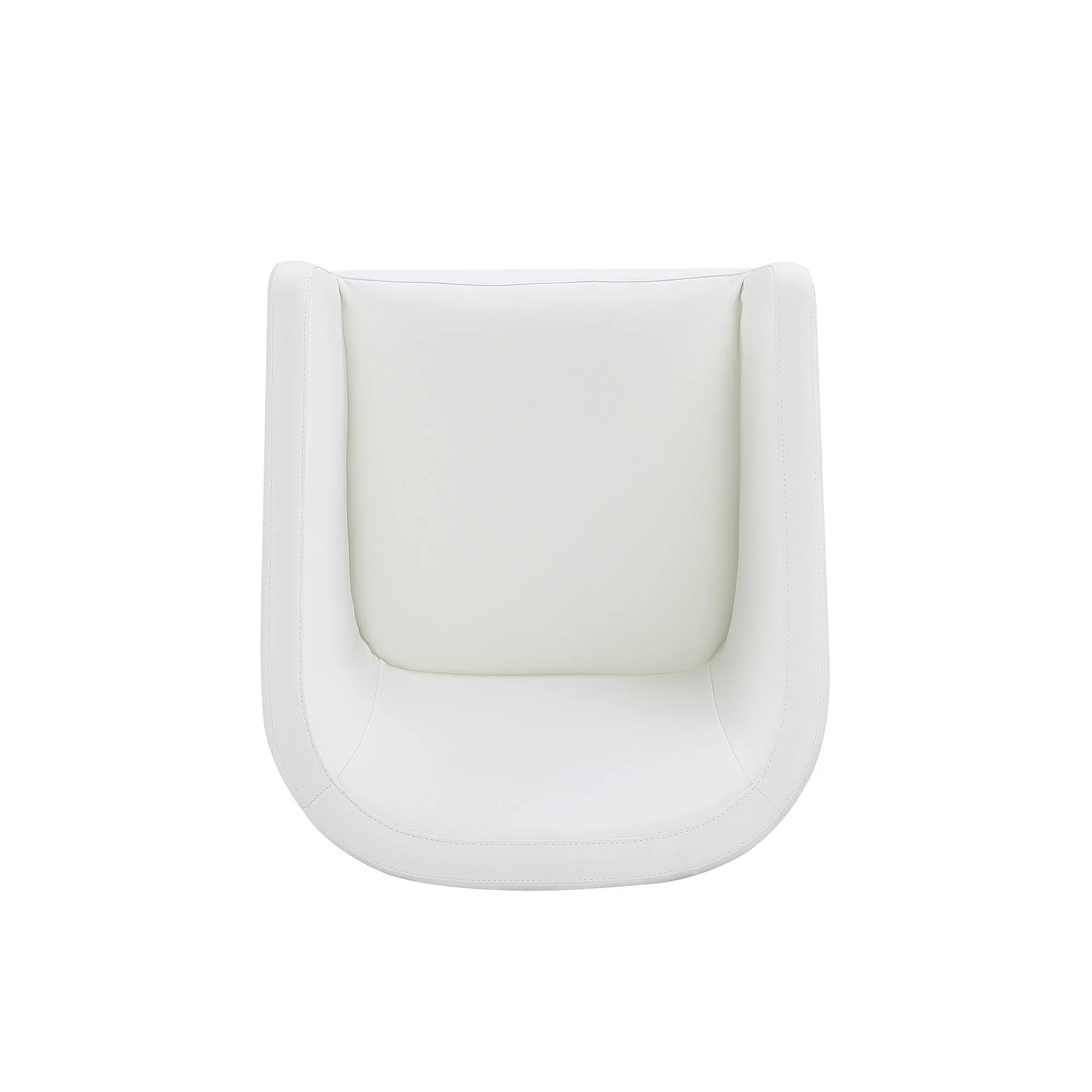 Anna Round Faux Leather Dining Armchair in Cream - Image 8