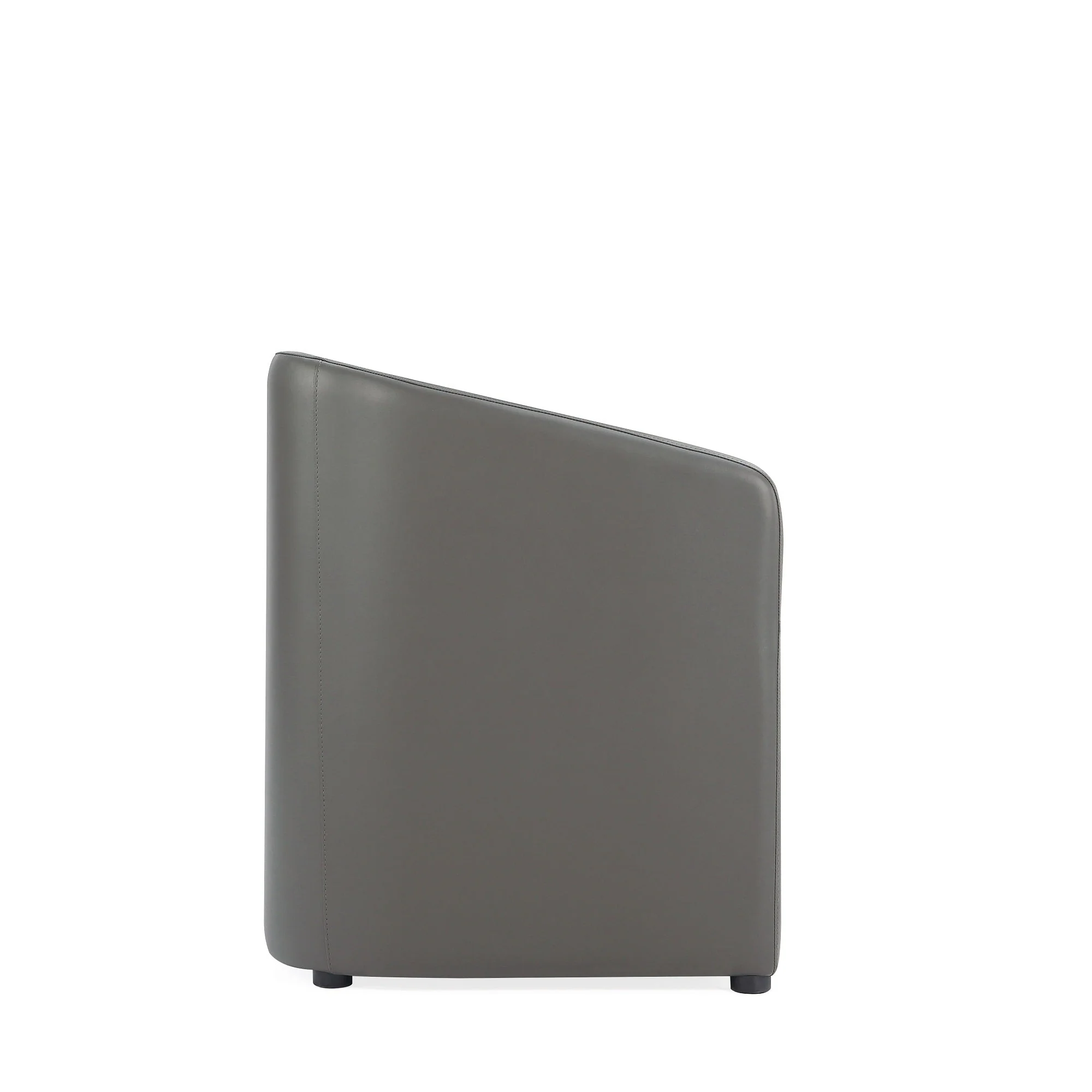 Anna Round Faux Leather Dining Chair in Pewter (set of 2) - Image 6