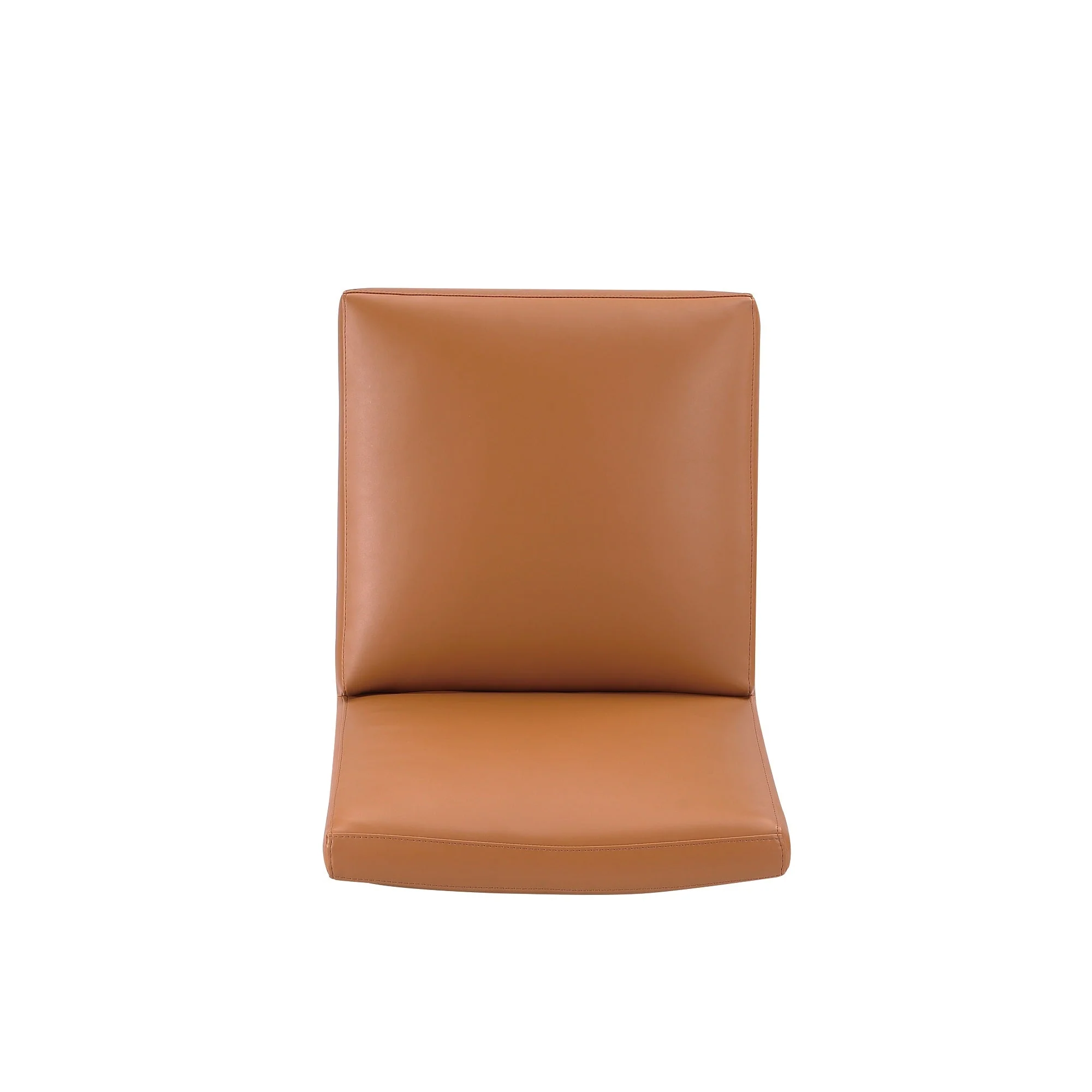 Anna Square Faux Leather Dining Chair in Saddle (set of 2) - Image 9