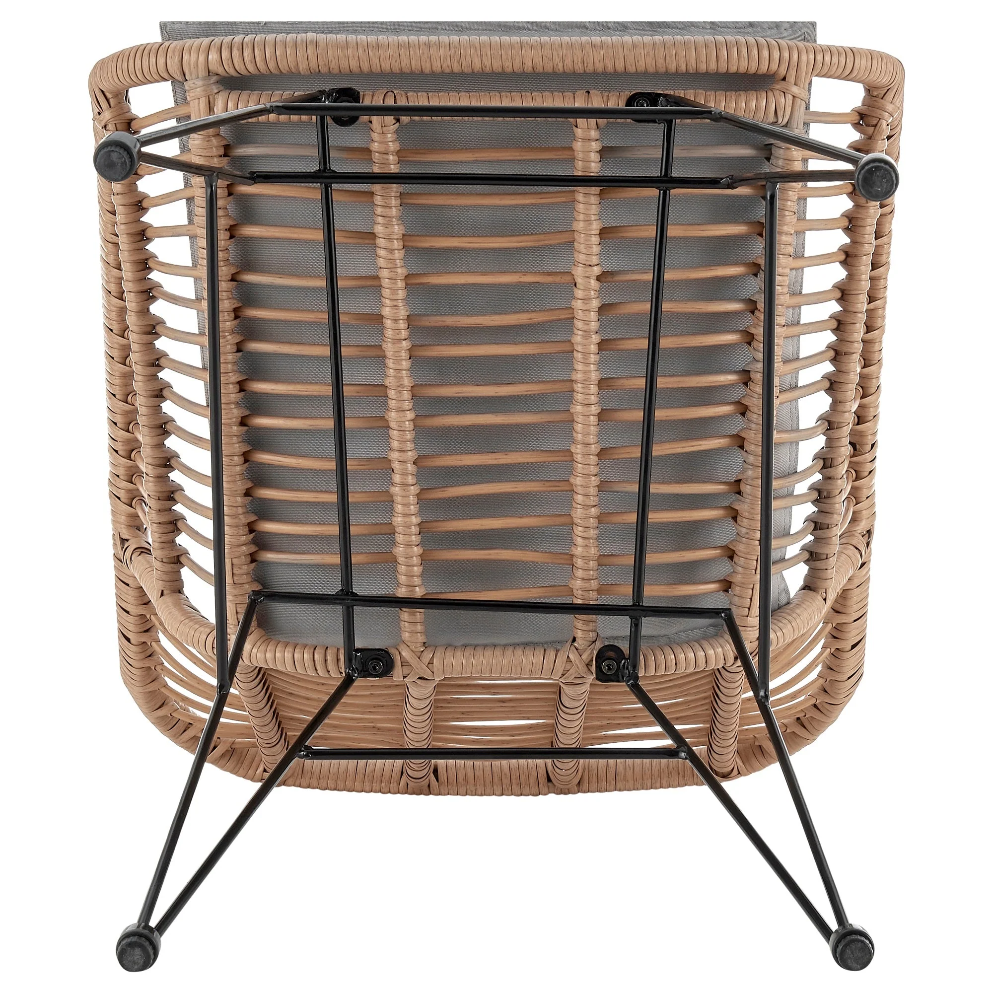 Antibes 1.0 Patio 2-Person Seating Group with End Table with Grey Cushions - Image 9