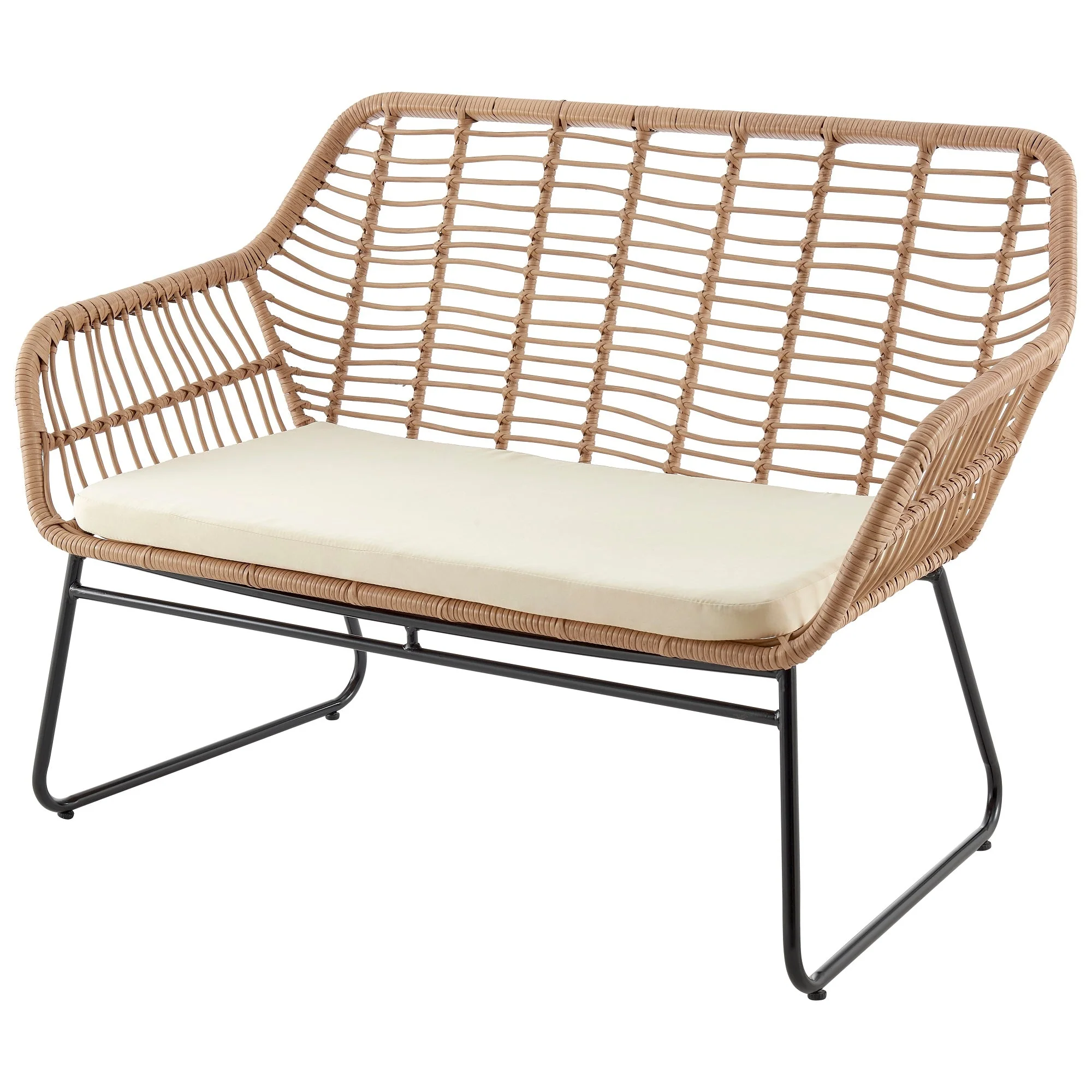 Antibes 2.0 Patio 4-Person Conversation Set with Coffee Table with Cream Cushions - Image 7