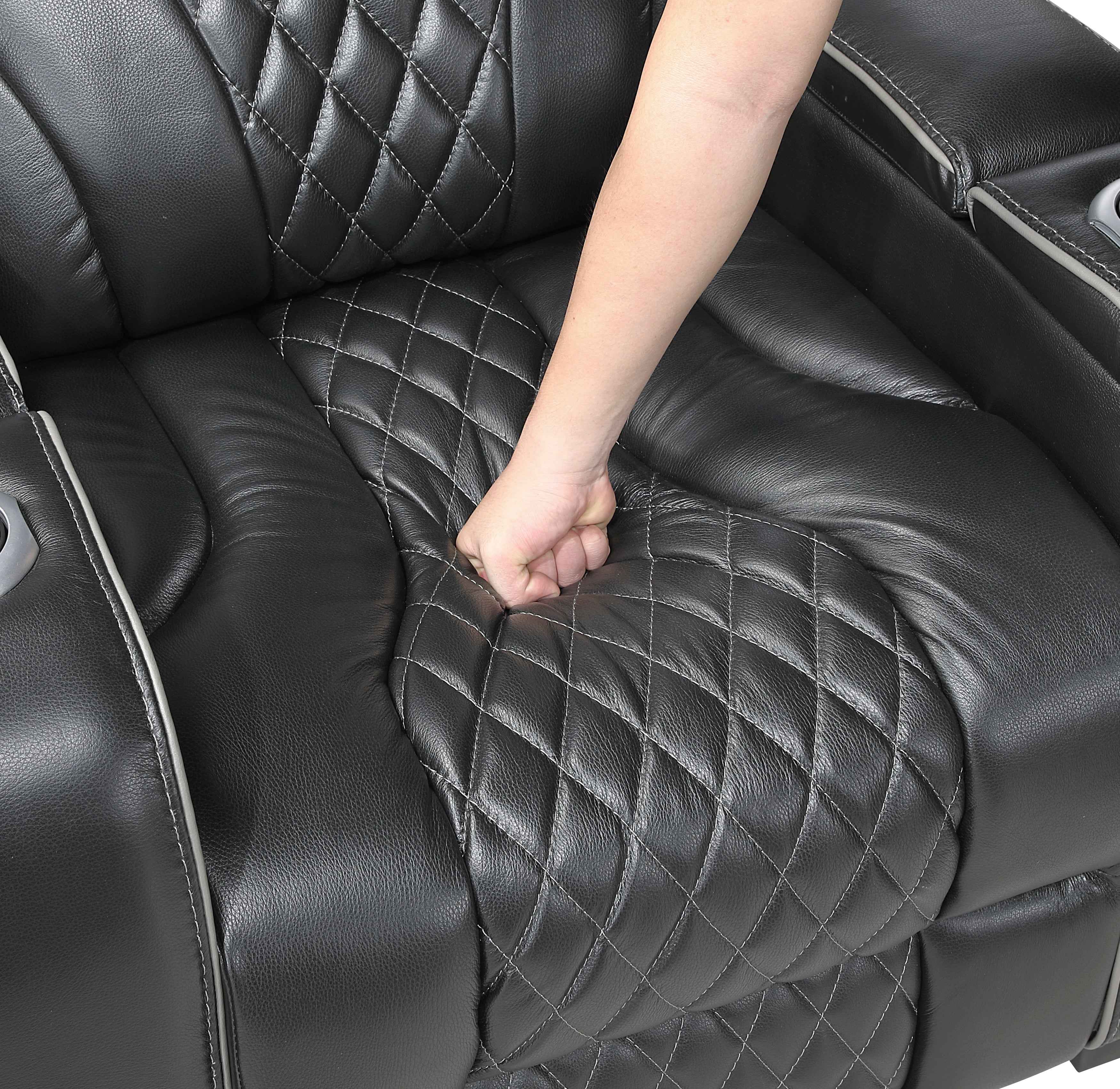 Apex Black Leather Power Reclining Chair - Image 14