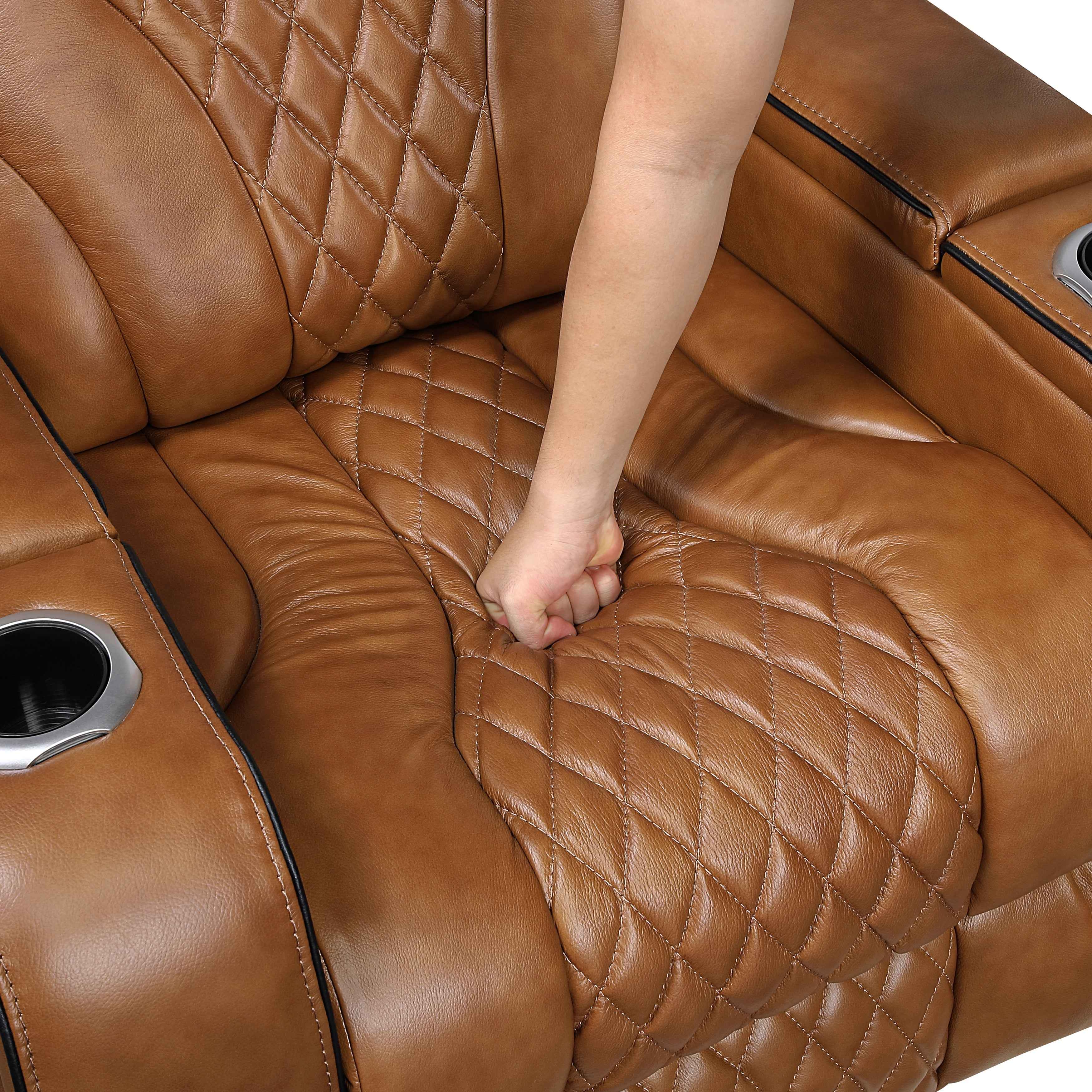 Apex Brown Leather Power Reclining Chair - Image 15
