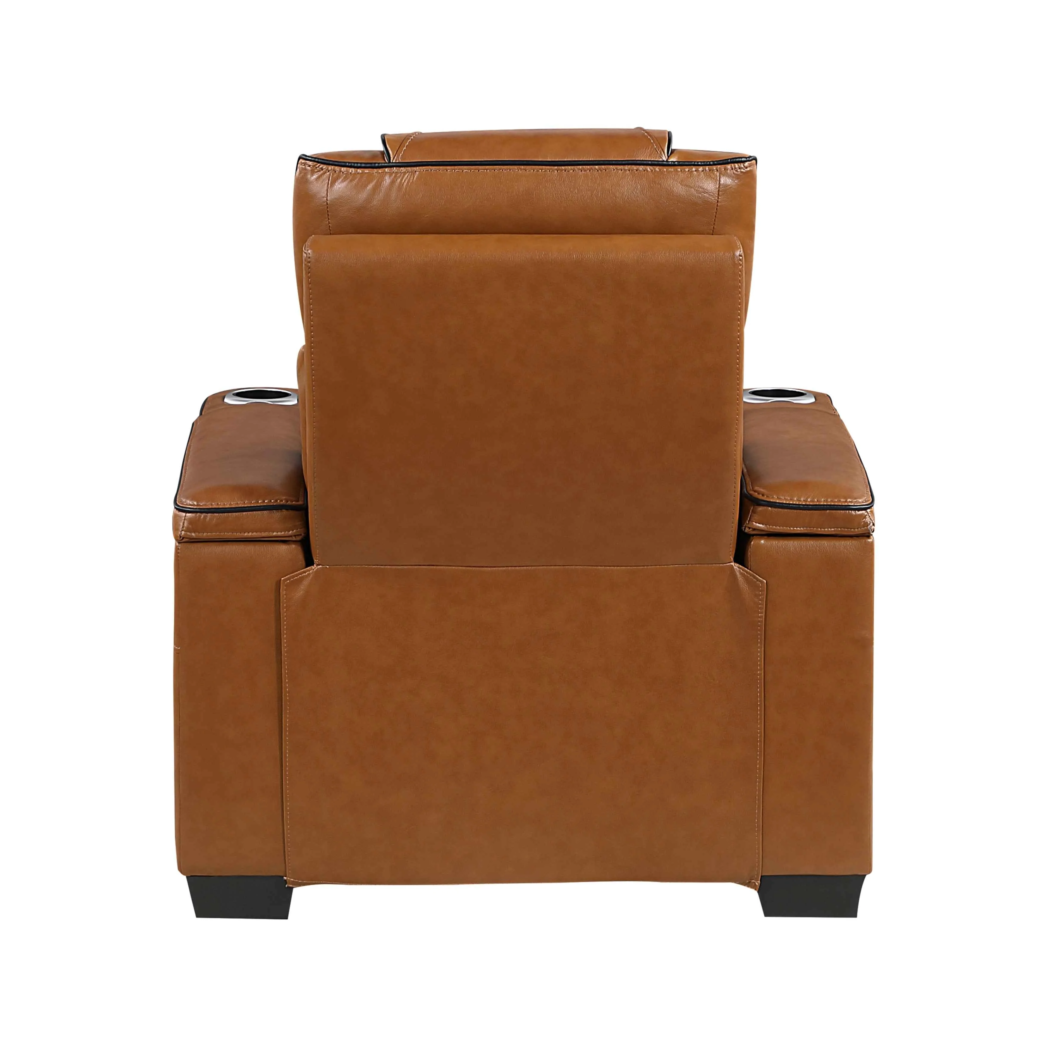 Apex Brown Leather Power Reclining Chair - Image 5
