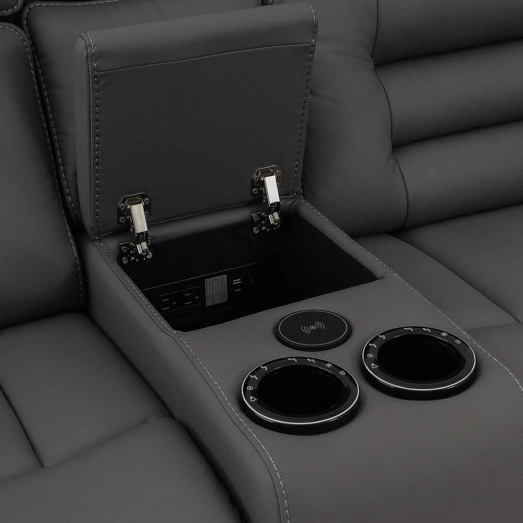 Apollo Gray Power Reclining Loveseat - Image 4