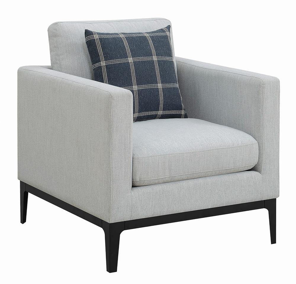 Apperson Gray Upholstered Track Arm Living Room Set Set - Image 11