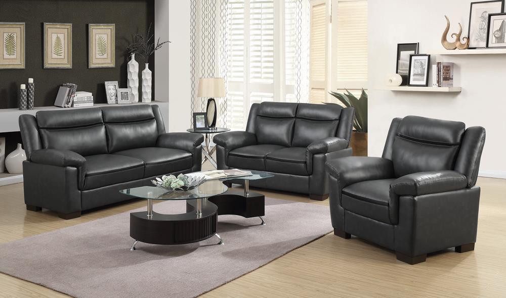 Arabella Gray Pillow Top Upholstered Sofa - Image 5