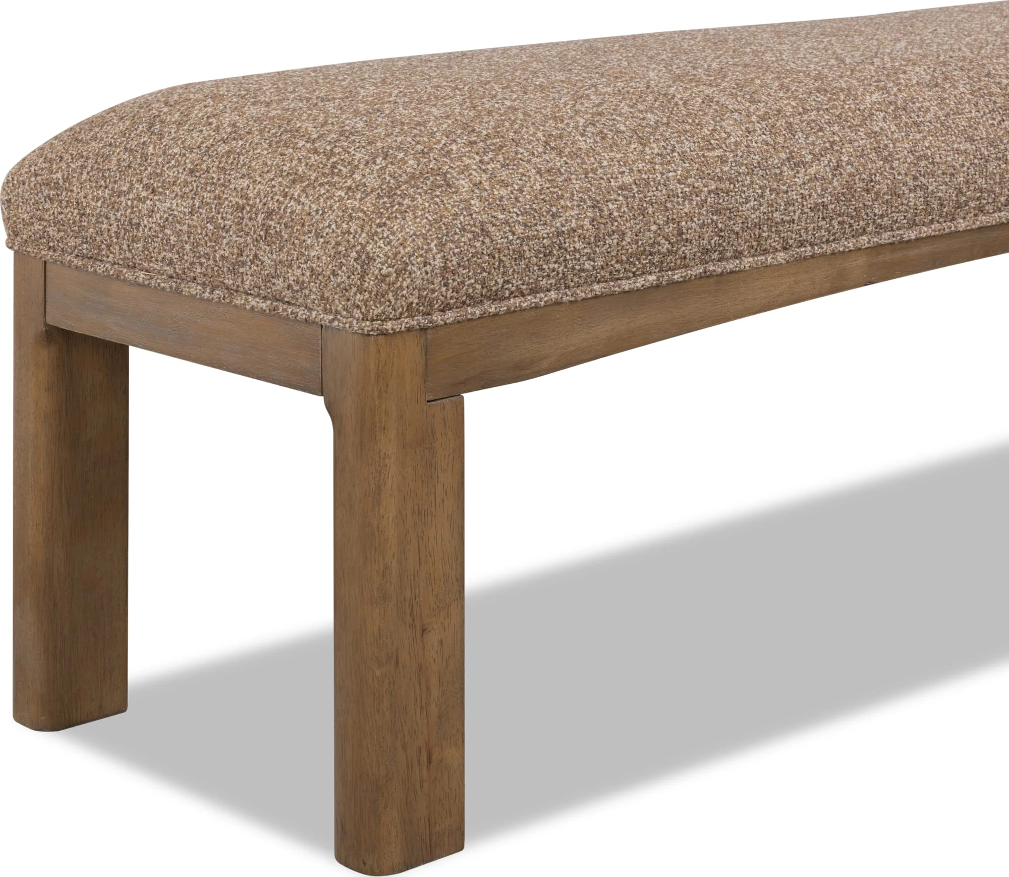 Arden Tavern Brown Upholstered Bench - Image 6